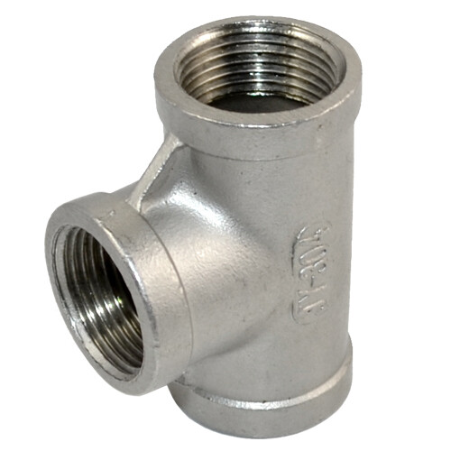 3/4″ 3/4 inch NPT Tee T 3 way Female Thread Pipe Fitting Stainless Steel SS 304