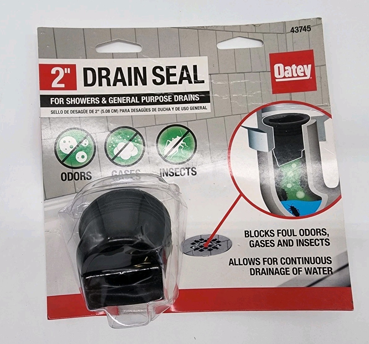 Oatey 2 in. D Plastic General Purpose Floor Drain