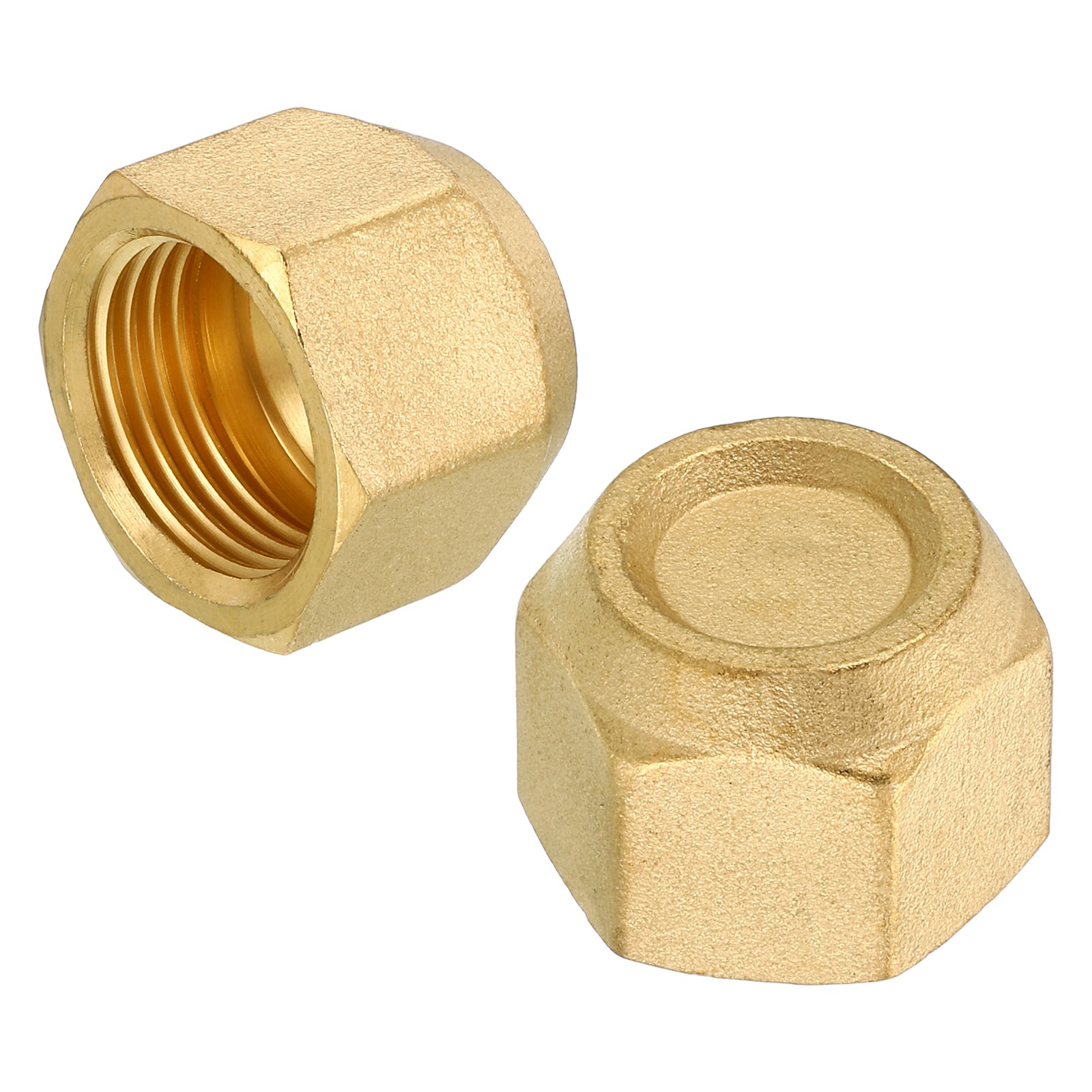 2Pcs 5/8″ Brass Flare Cap 45Degree 7/8-14UNF Female for Repair