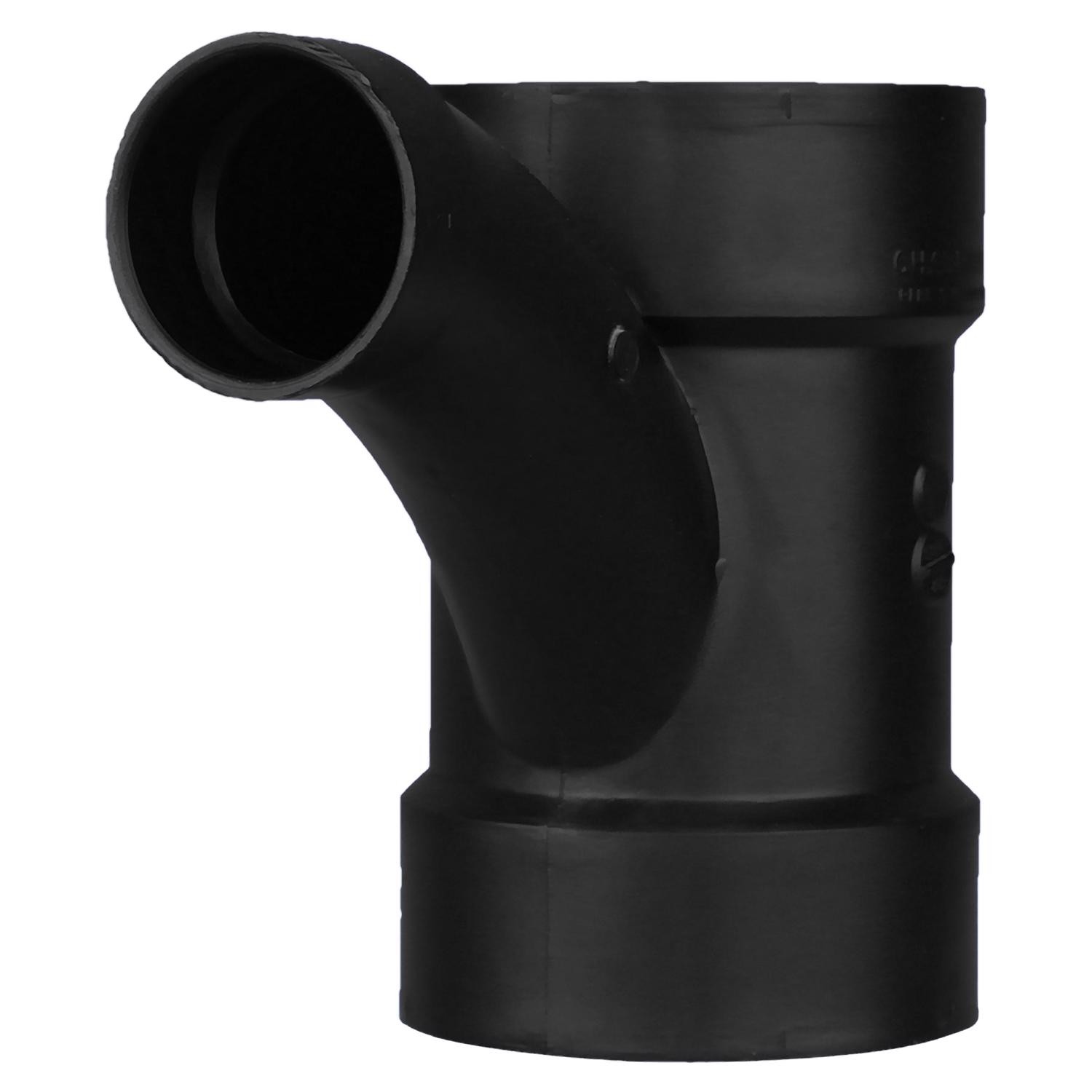 Charlotte Pipe ABS005021600 Black DWV ABS Wye 4 x 4 x 2 Hub Dia. in.