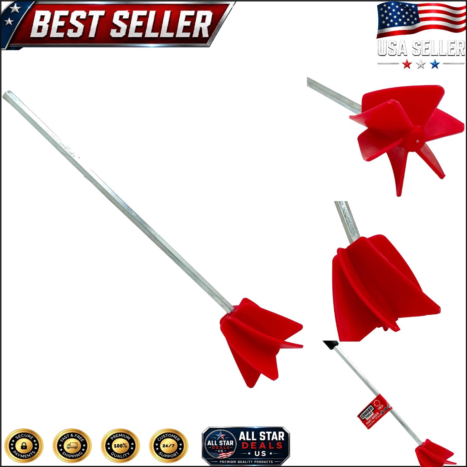 Effortless Paint Mixer Drill Attachment – Fast Even Mixing for 1 Gallon Project