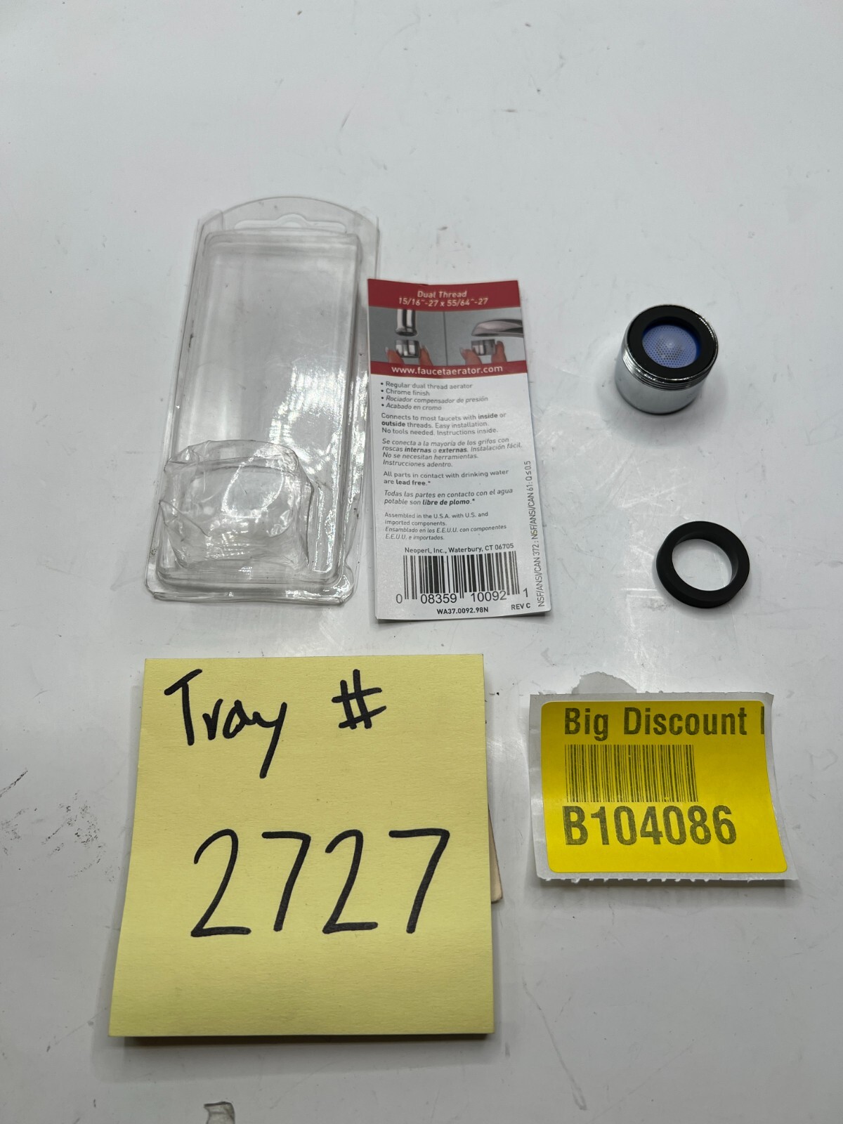 Neoperl Bathroom Faucet Aerator 706083. Water Saving Spray Dual Thread One GPM