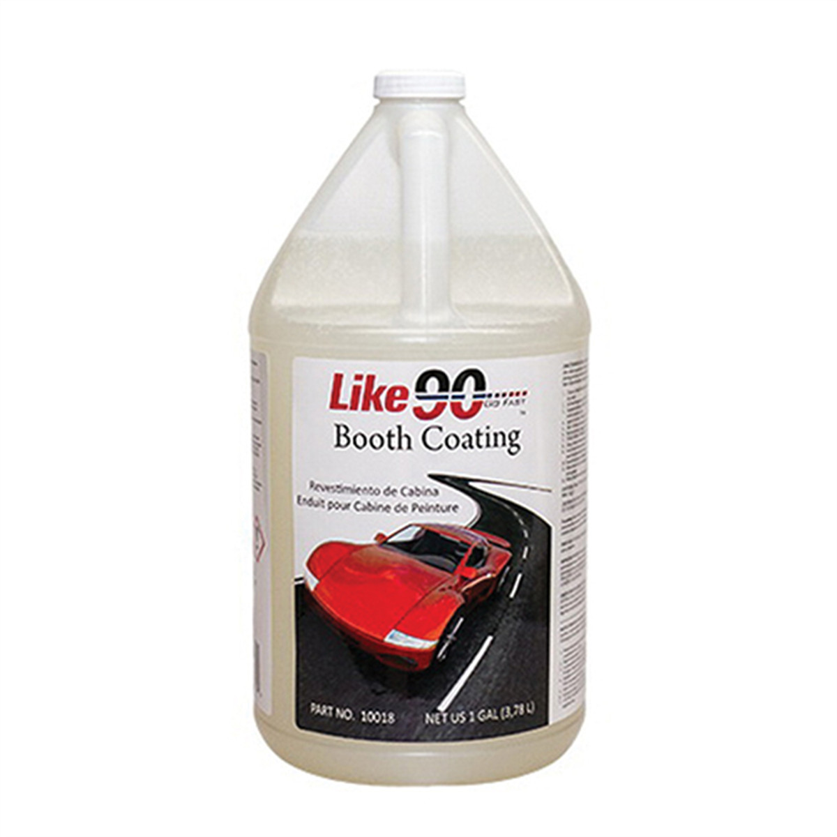 Like 90 10018 Clear Washable Booth Coating, 1 gal Can, 267 sq-ft/gal Coverage,