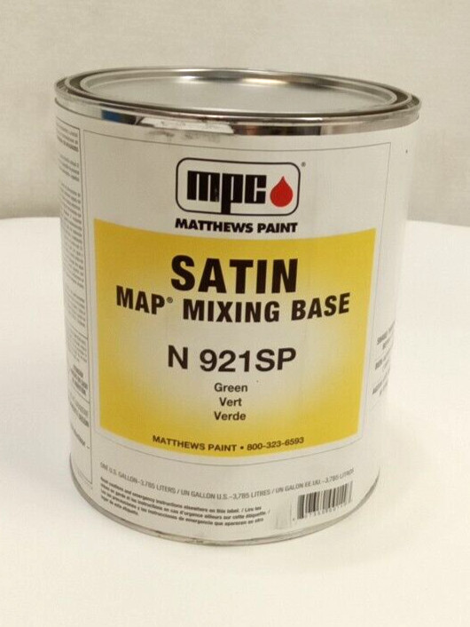 MPC Paint N 921SP Acrylic Polyurethane Satan MAP Mixing Base Green 1 Gallon