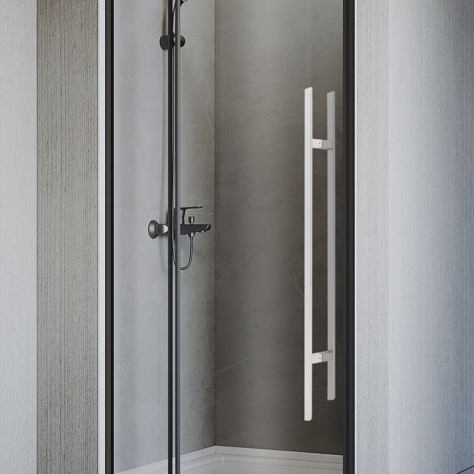 47.24in Stainless Steel Pull Handles Silver Double Sided Sliding Door Handle