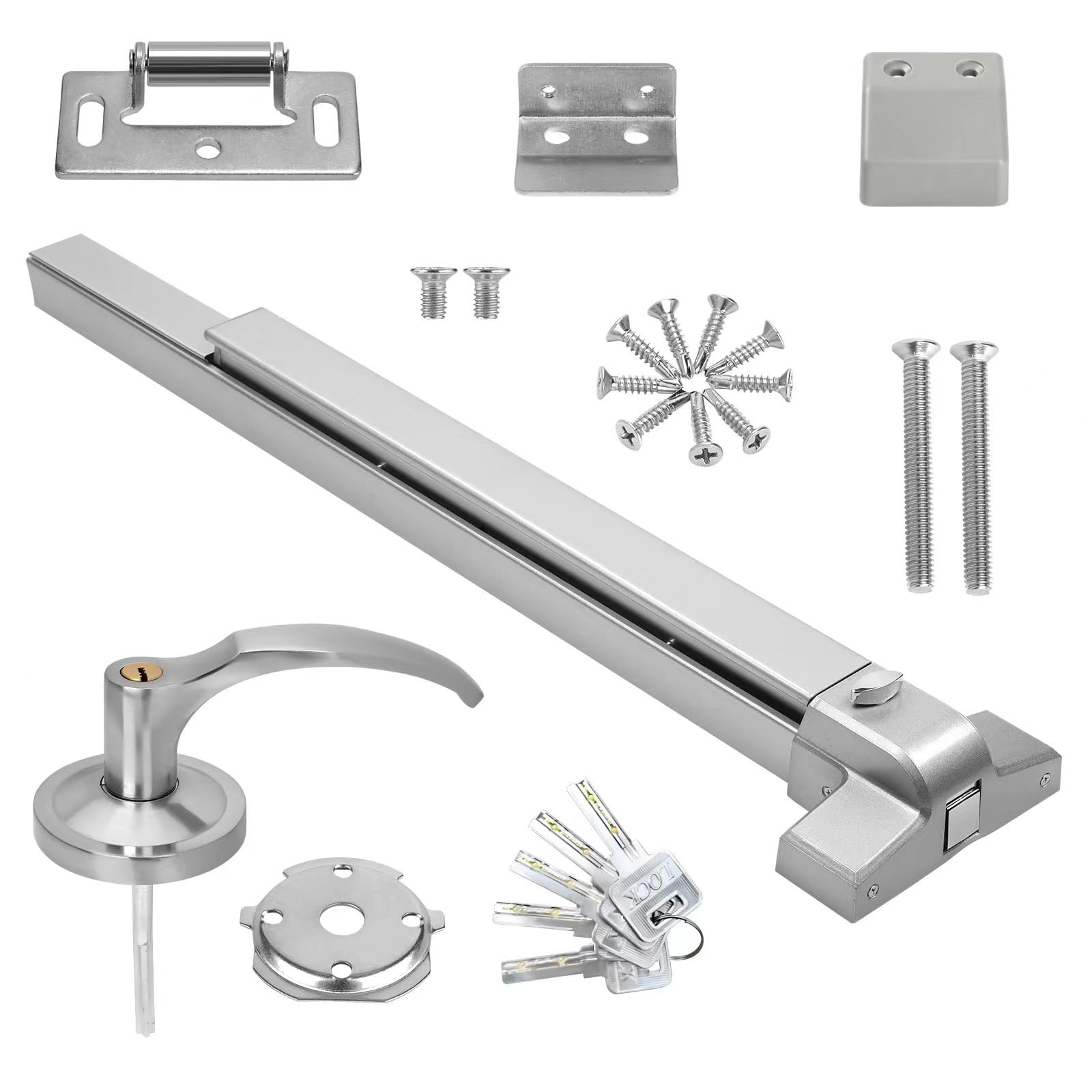 31.5”/80cm Stainless Steel Commercial Door Push Bar Panic Exit Device with Ex…