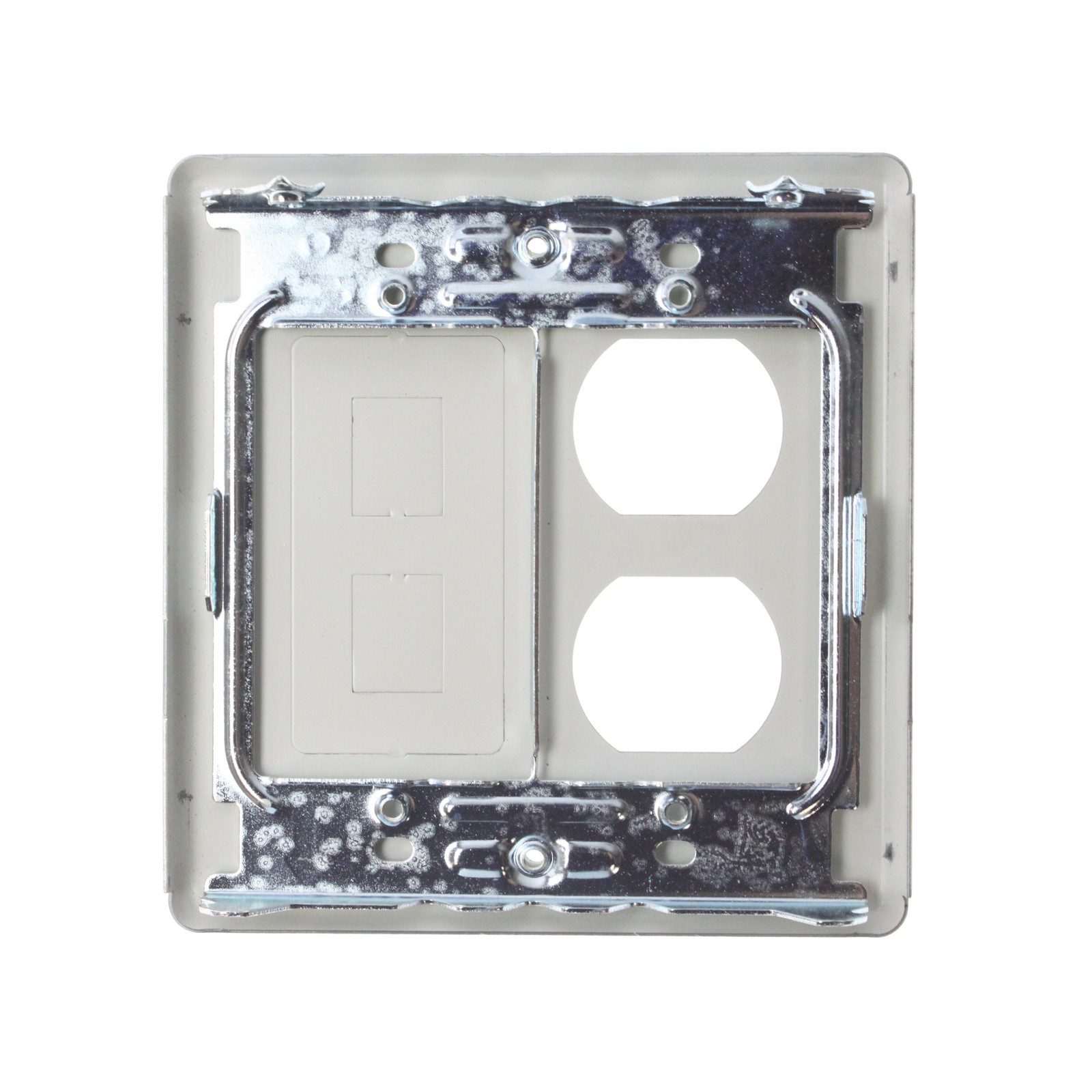 WIREMOLD V4047BF 2-GANG COVER DUPLEX & MODULAR FURNITURE FITTING, IVORY