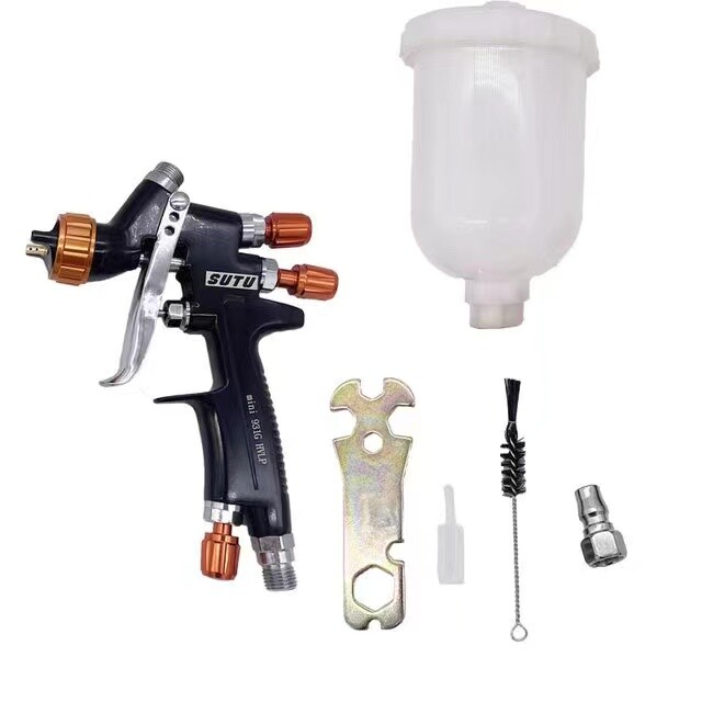 1.2/1.0MM Nozzle Kit Tank Air Spray With Mixing Cup And Adapter Paint Spray Gun