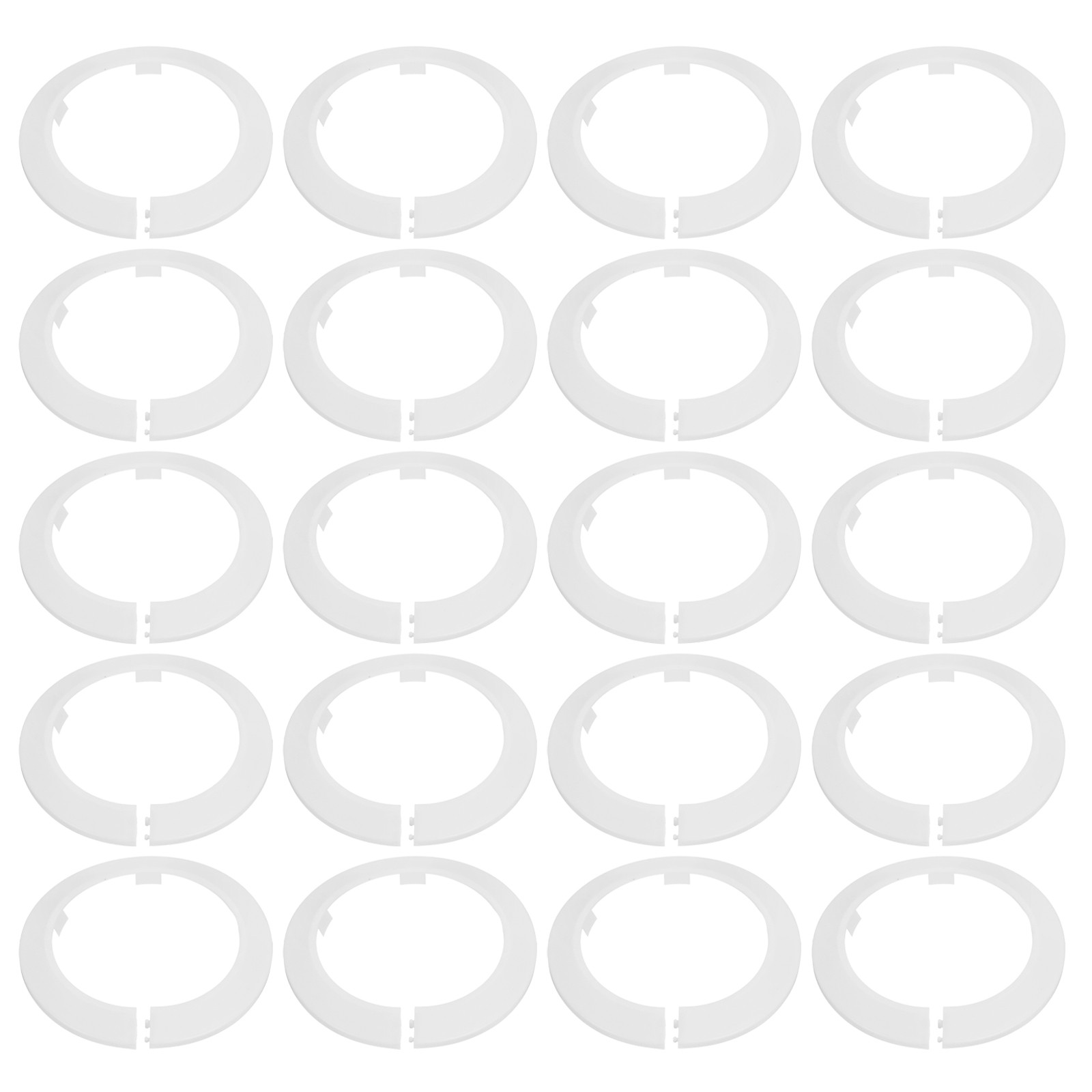 20pcs Flange Pipe Cover Decoration 3.54″ Clip-on Wall Hole Cover, White