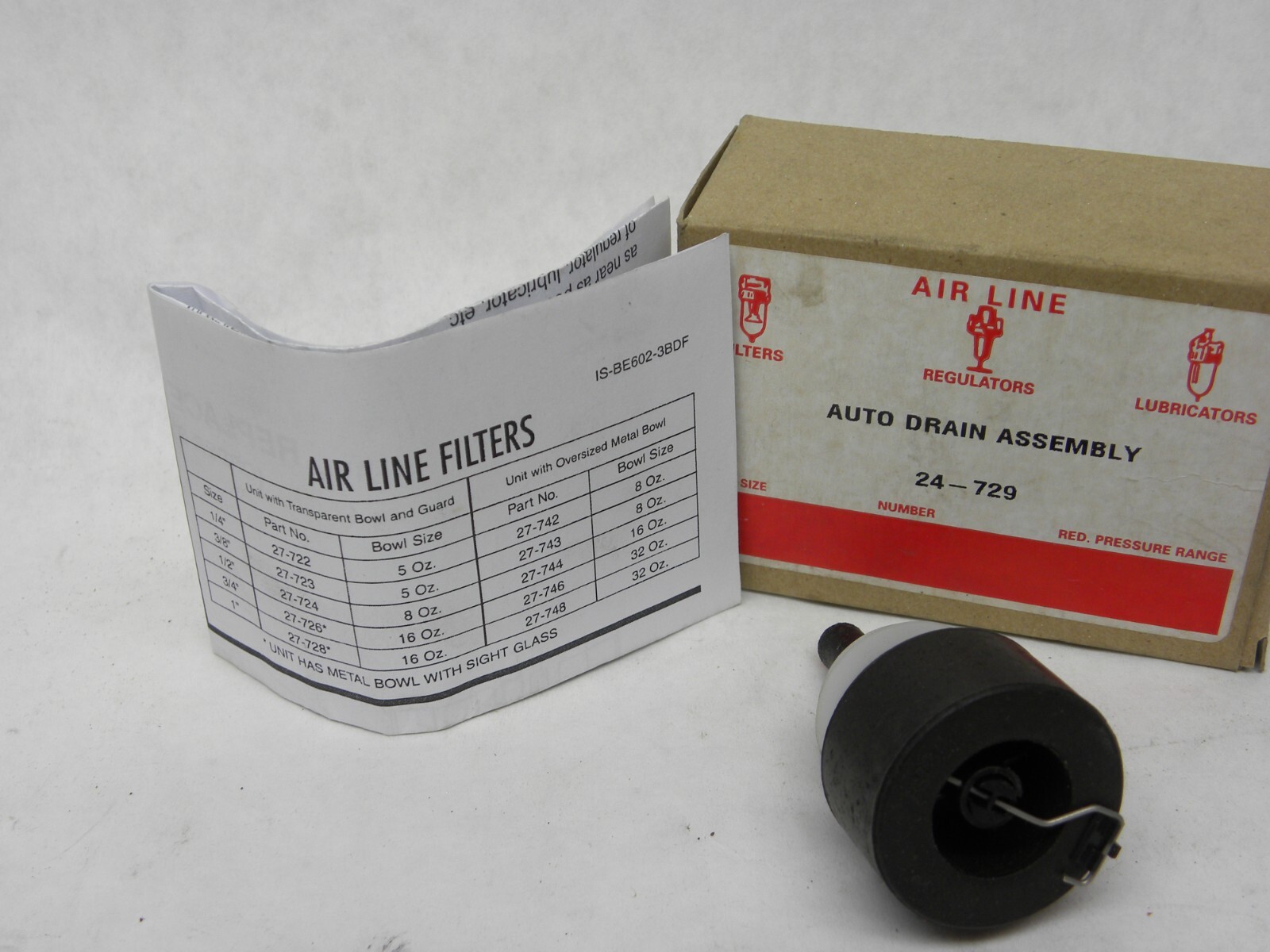 NEW Bedford 24-729 replacement for Auto Drain Conversion Kit FREE SHIPPING!