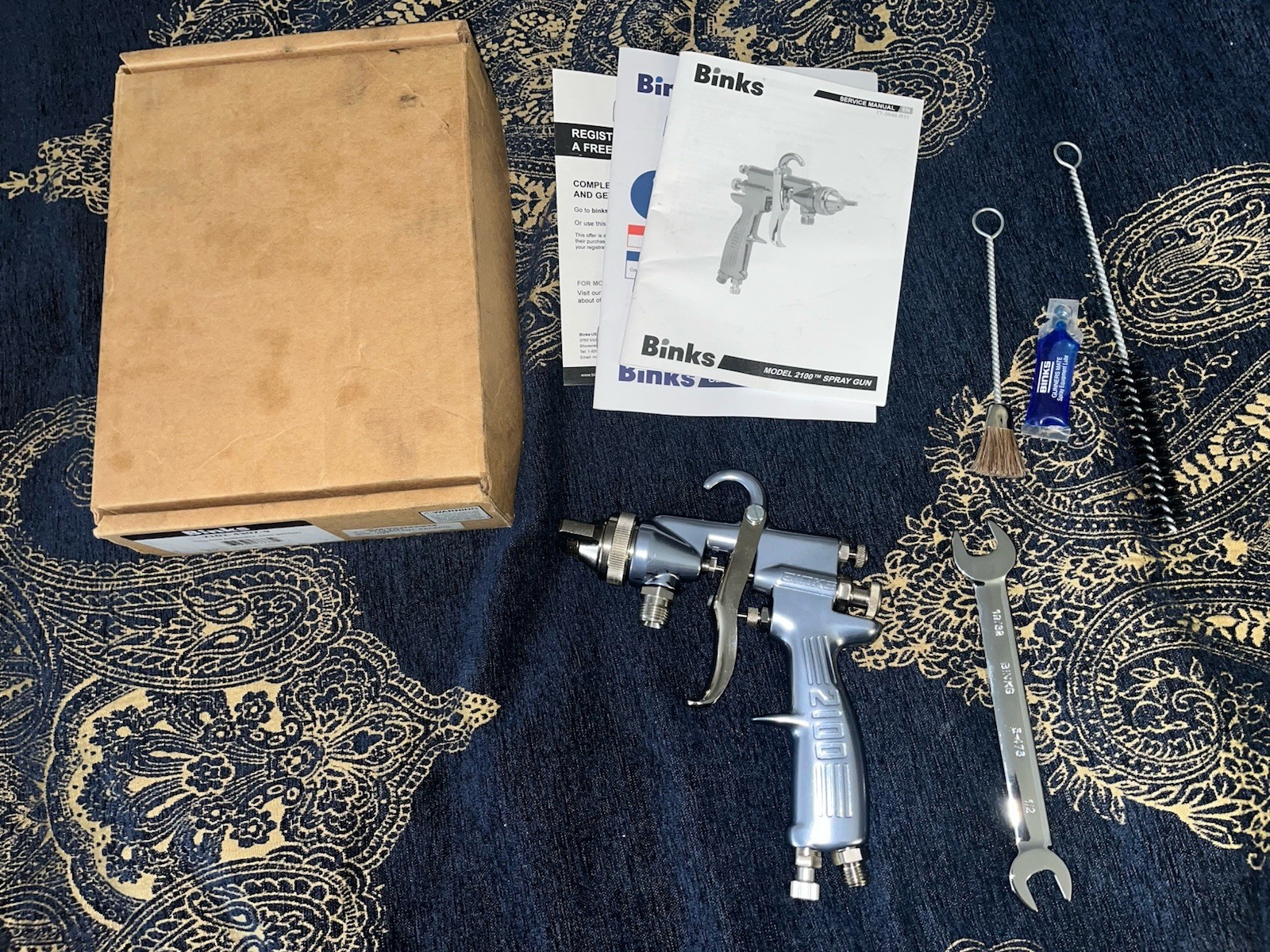 Binks 2100 Pressure/Syphon Feed Conventional Spray Gun 66SS/66SD
