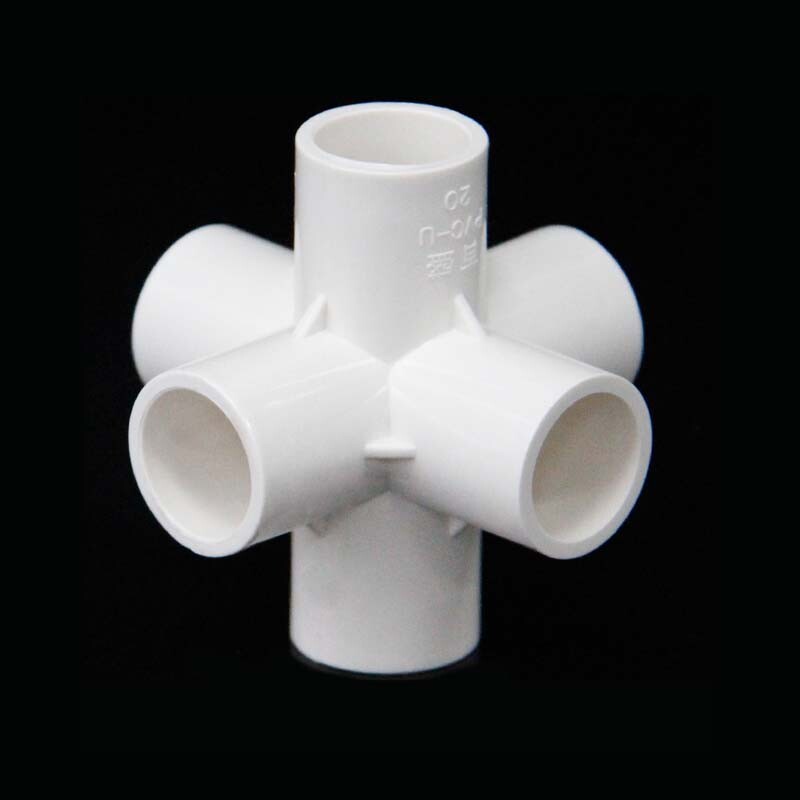20/25-50mm PVC Three-Dimensional Water Pipe Right-Angle Rack Fittings 4/5/6 Way