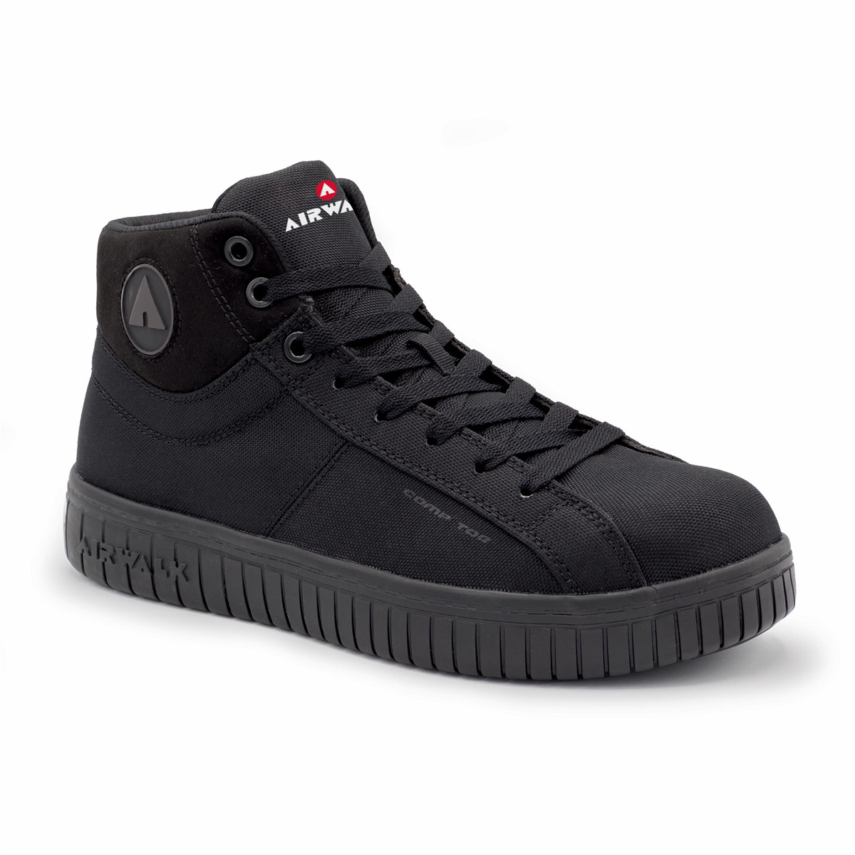 AIRWALK DEUCE Mid – Men’s Mid Top Shoe – CT|EH|SR – Black/Black – Size: 10 – D