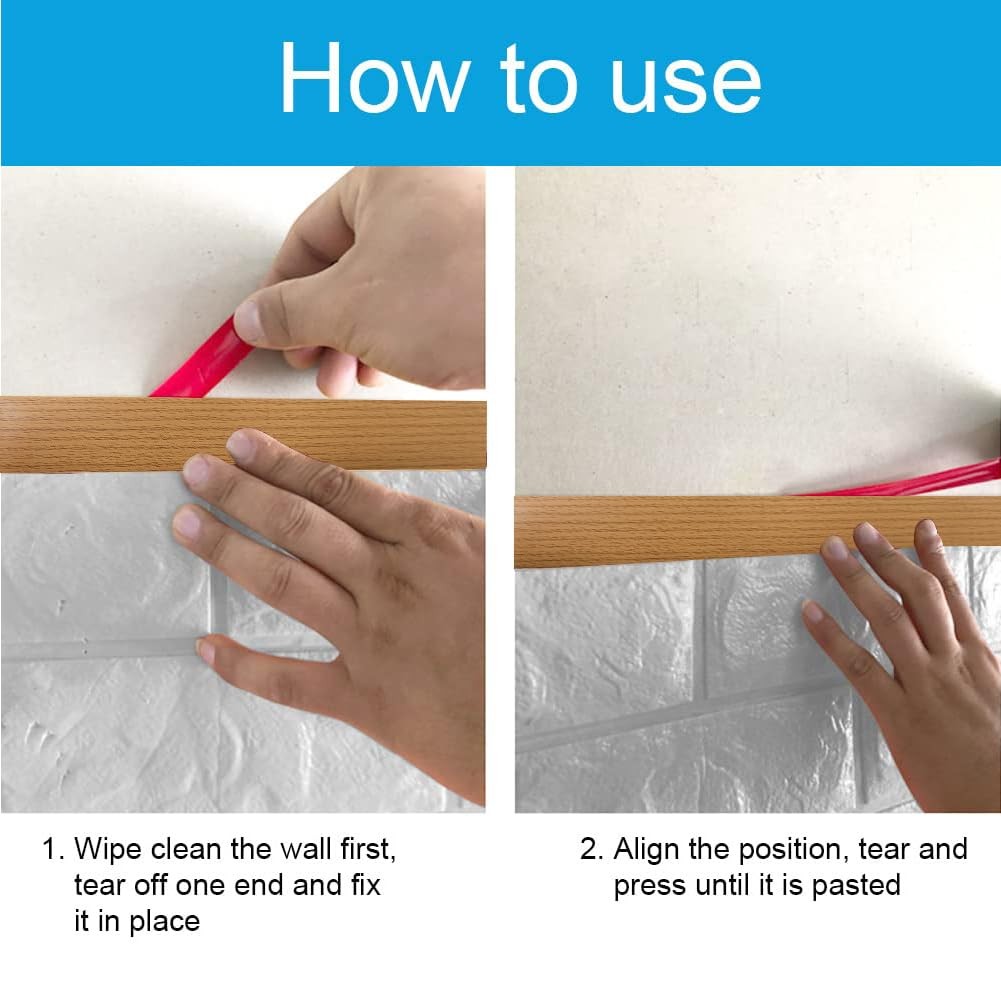 Floor Transition Strip Self Adhesive Laminate 2″/6.6 FT, Brown Wood Grain