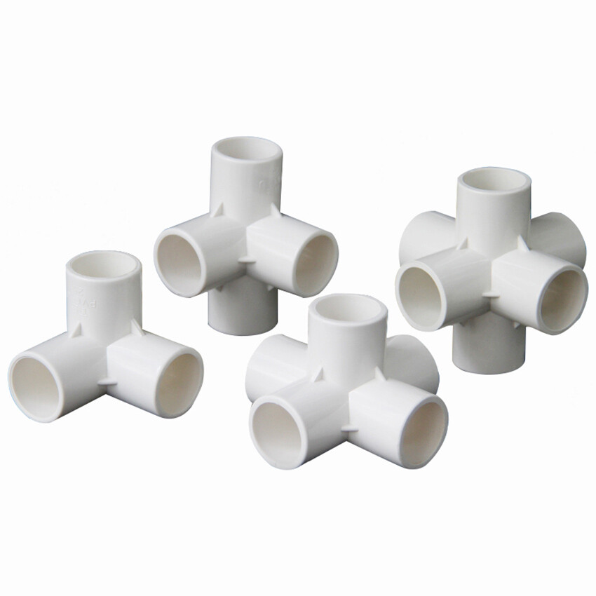 3/4/5/6-Way PVC Plastic Pipe Fittings Adhesive Connector Elbow 20/25/32/40/50mm