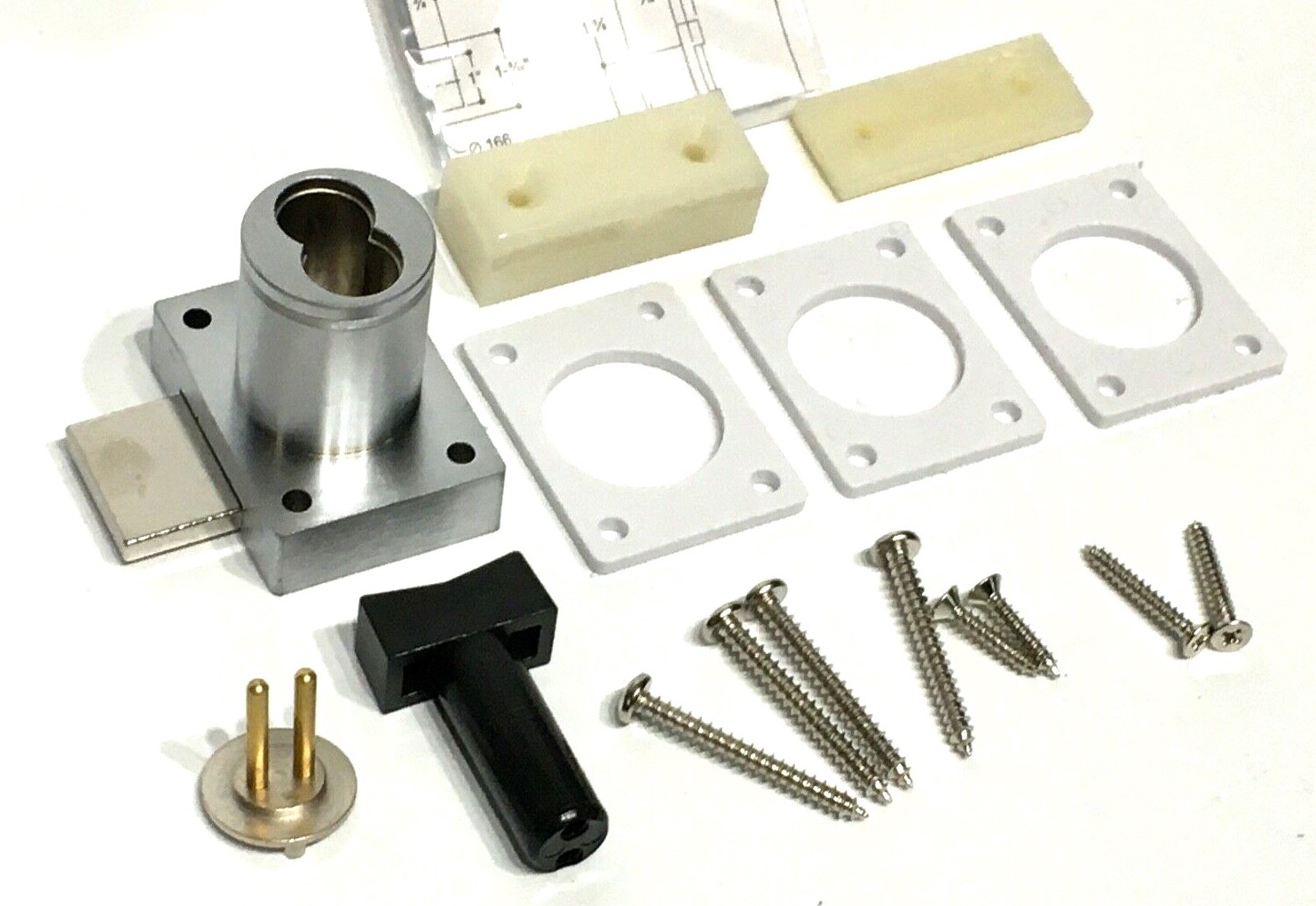 FALCON 721DR-26D Cabinet Door Rim Lock for Removable Core 1-1/4” Barrel C979