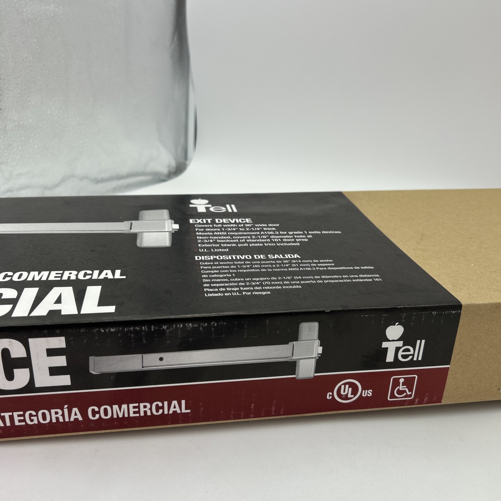 Tell Manufacturing 8300B 36″ Aluminum Universal Reversible Rim Exit Device