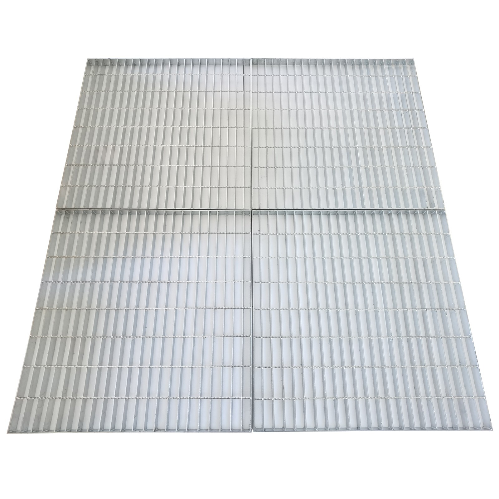 1 Piece 2.6ft*2.6ft Silver Gray Carbon Steel Grille Plate Load-Bearing 3 tons