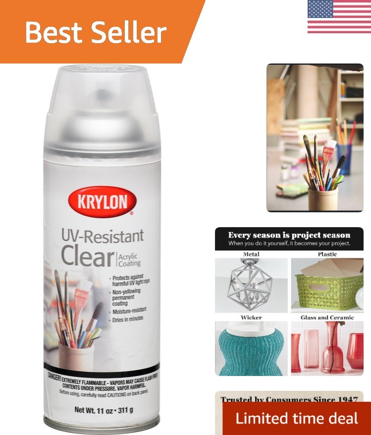 Moisture-Resistant Acrylic Coating, 11-Ounce Clear Gloss for Artistic Excellence