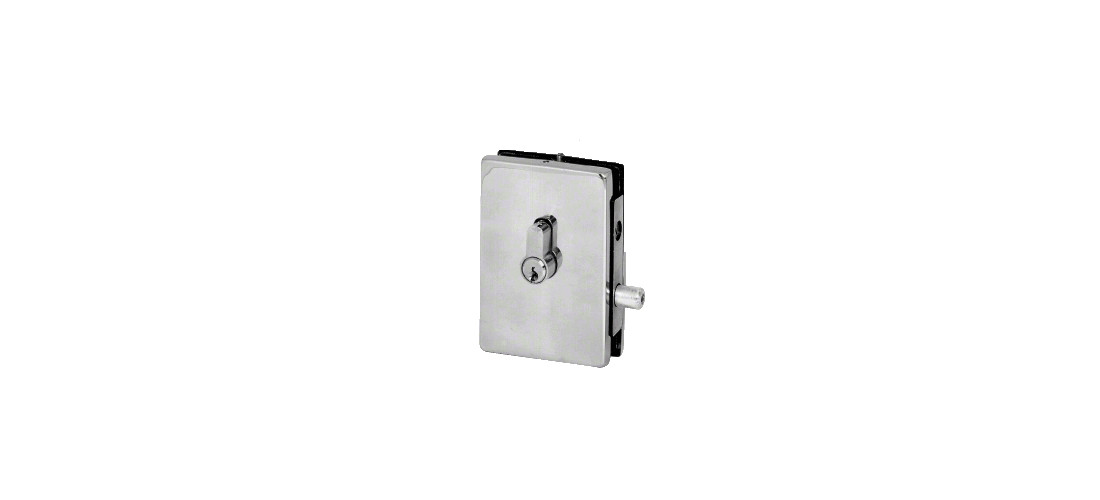 CRL EUR681BS Brushed Stainless EUR Series Center Housed Patch Lock