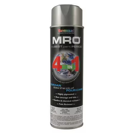Seymour of Sycamore Spray Paint,Stainlss Steel, Stainless Steel, Gloss, Solvent,
