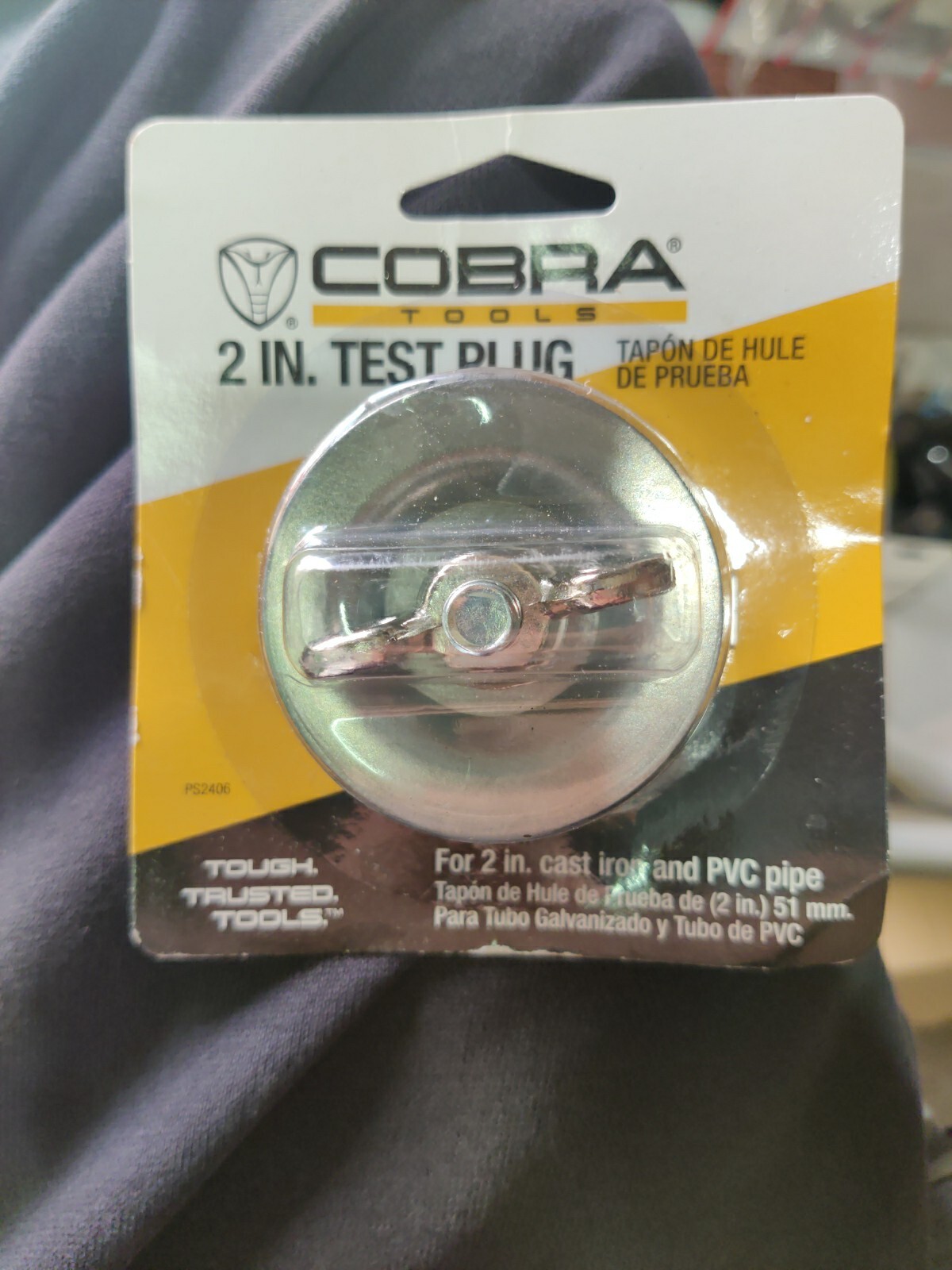 Cobra PS2406 Rubber Test Plug for Seal Piping 2 Dia. in. Cast Iron And PVC Pipe