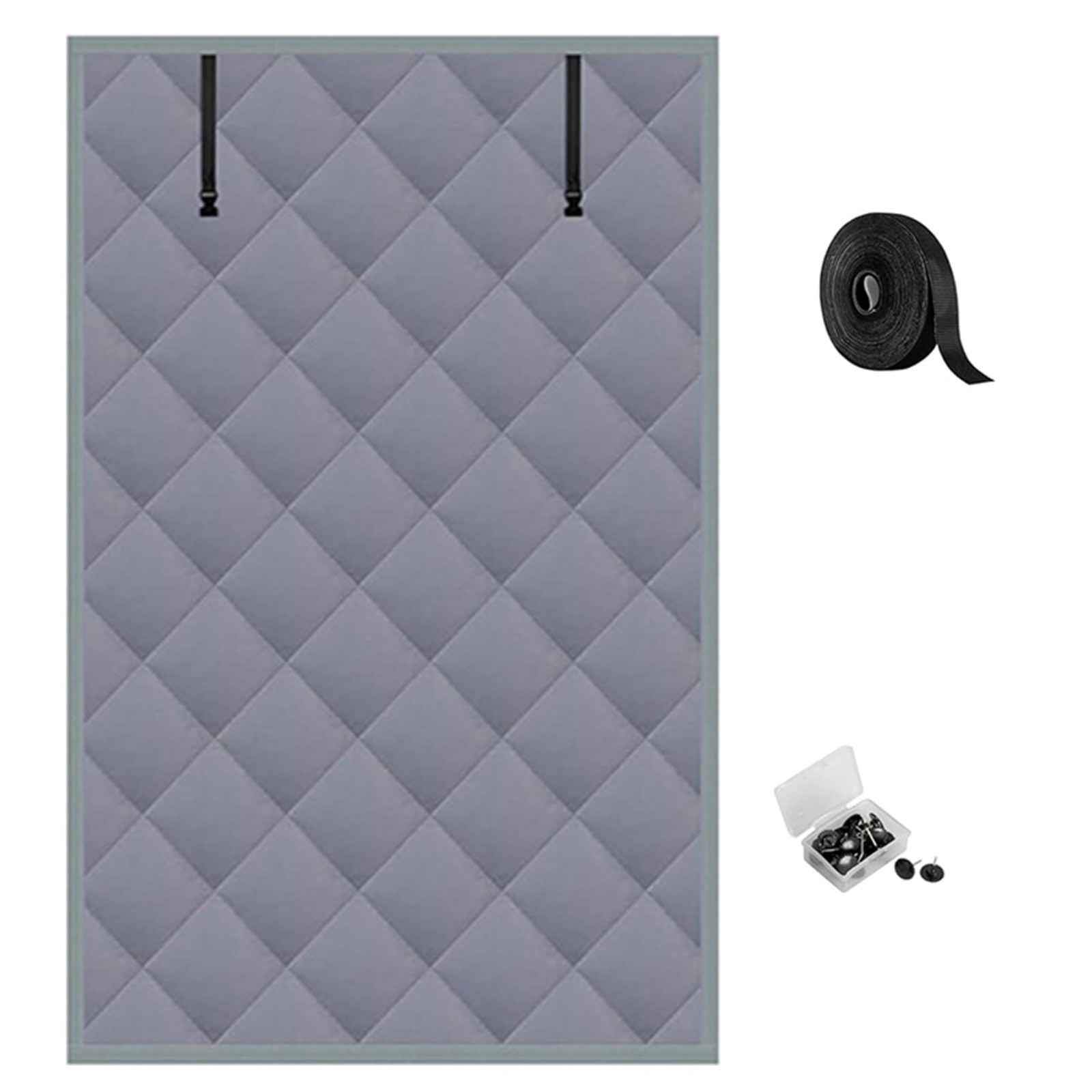 Window Insulation Kit, 3 Layers 32″ x 57″ for window size 28″ x 54″, Black