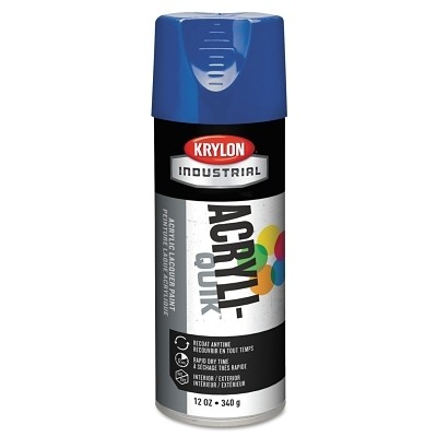 Interior/Exterior Industrial Maintenance Paint, 12 oz Aerosol Can, True Blue