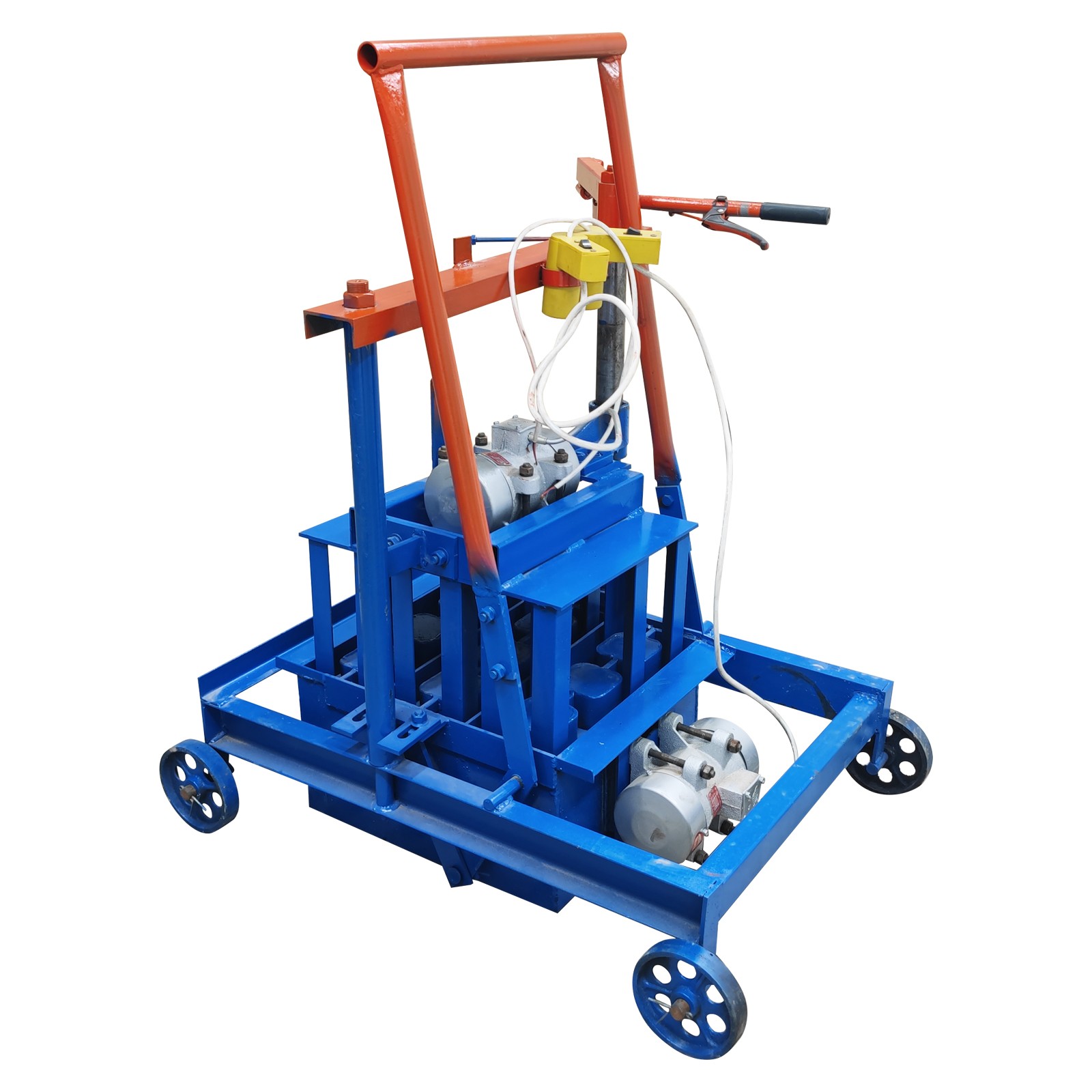 220V Hand-propelled Hollow Soil Block Brick Molding Machine Cement Brick Molds