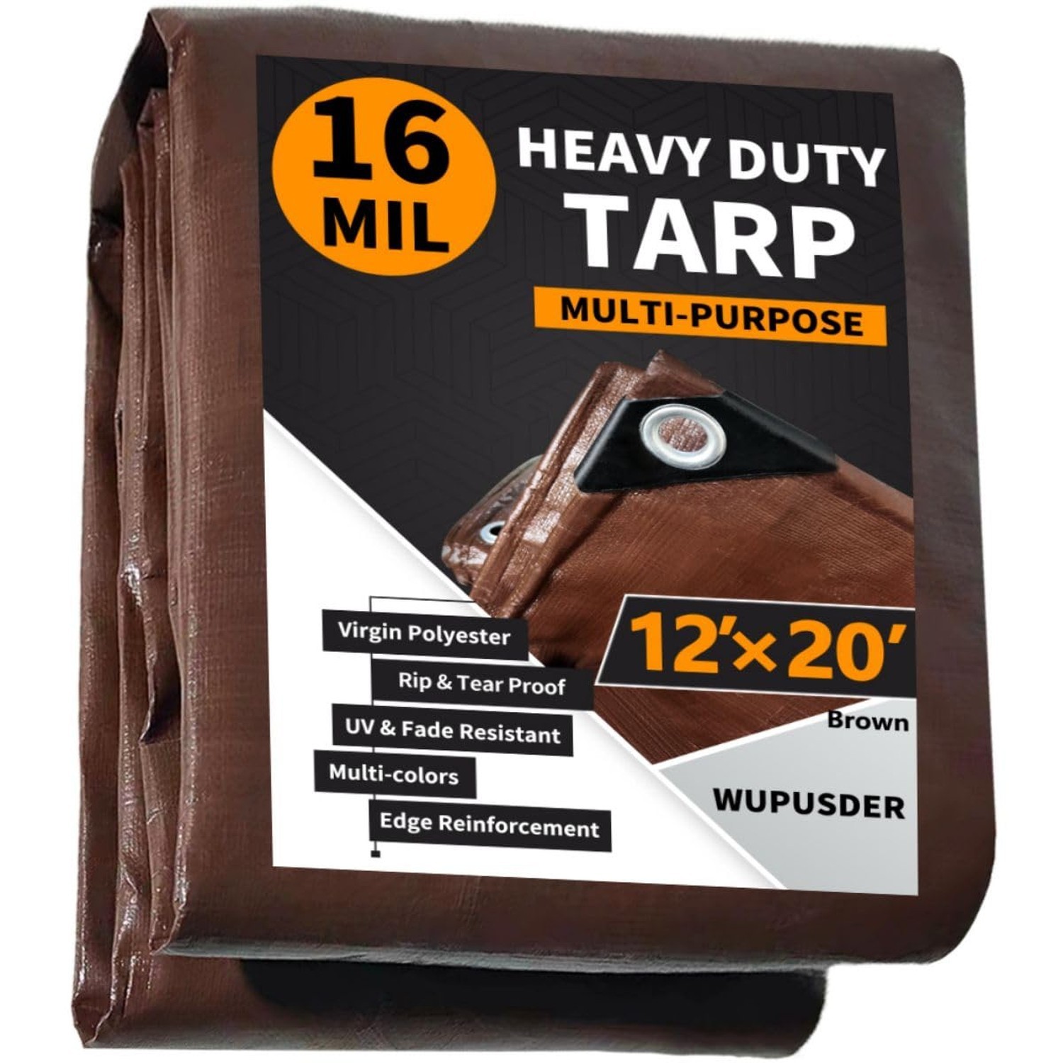 Tarps Heavy Duty Waterproof 12x20ft, 16Mil Poly Tarps with Grommets, UV Resis…