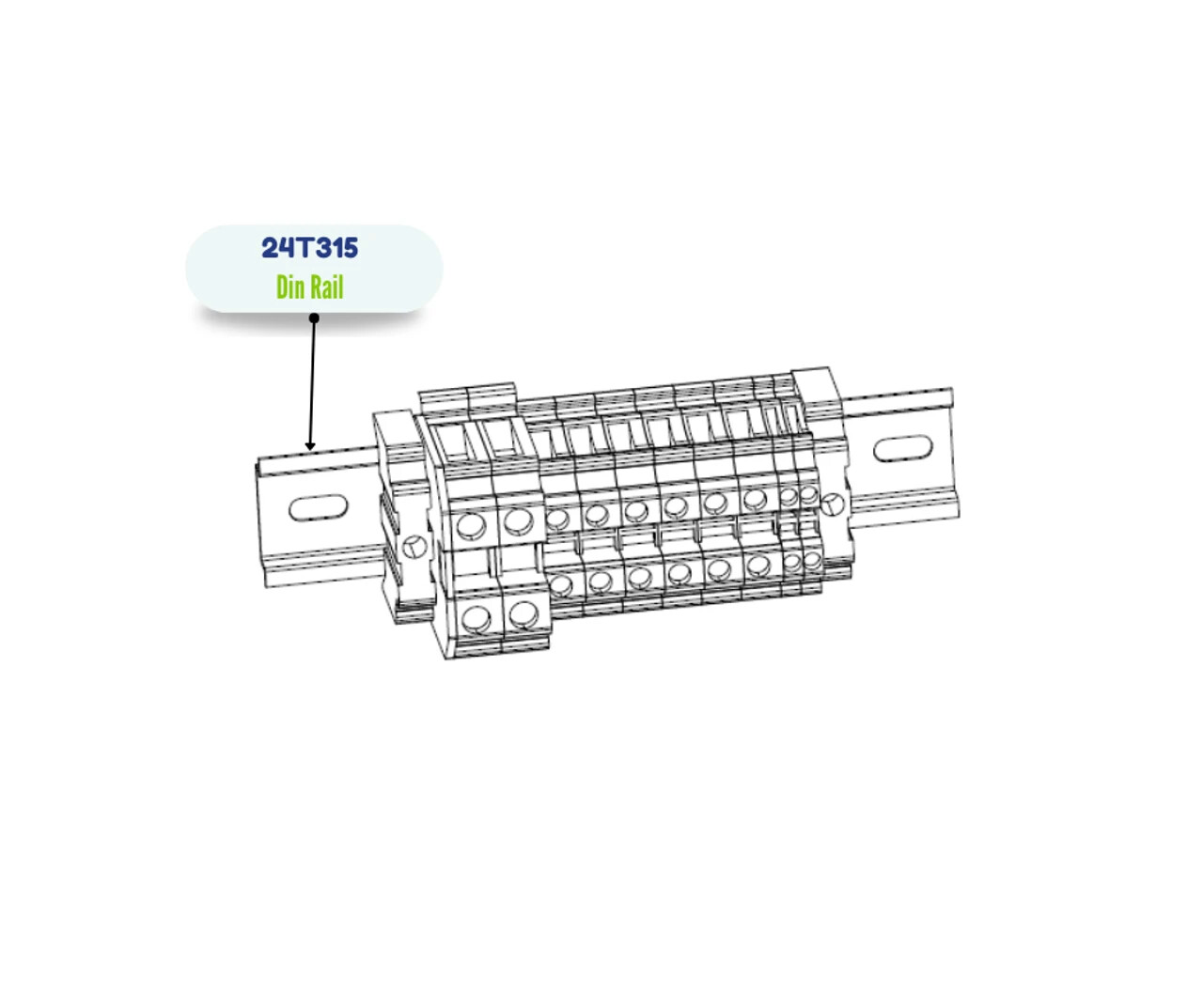 GRACO R2 E-30 35MM X 7.5MM DIN RAIL (24T315)