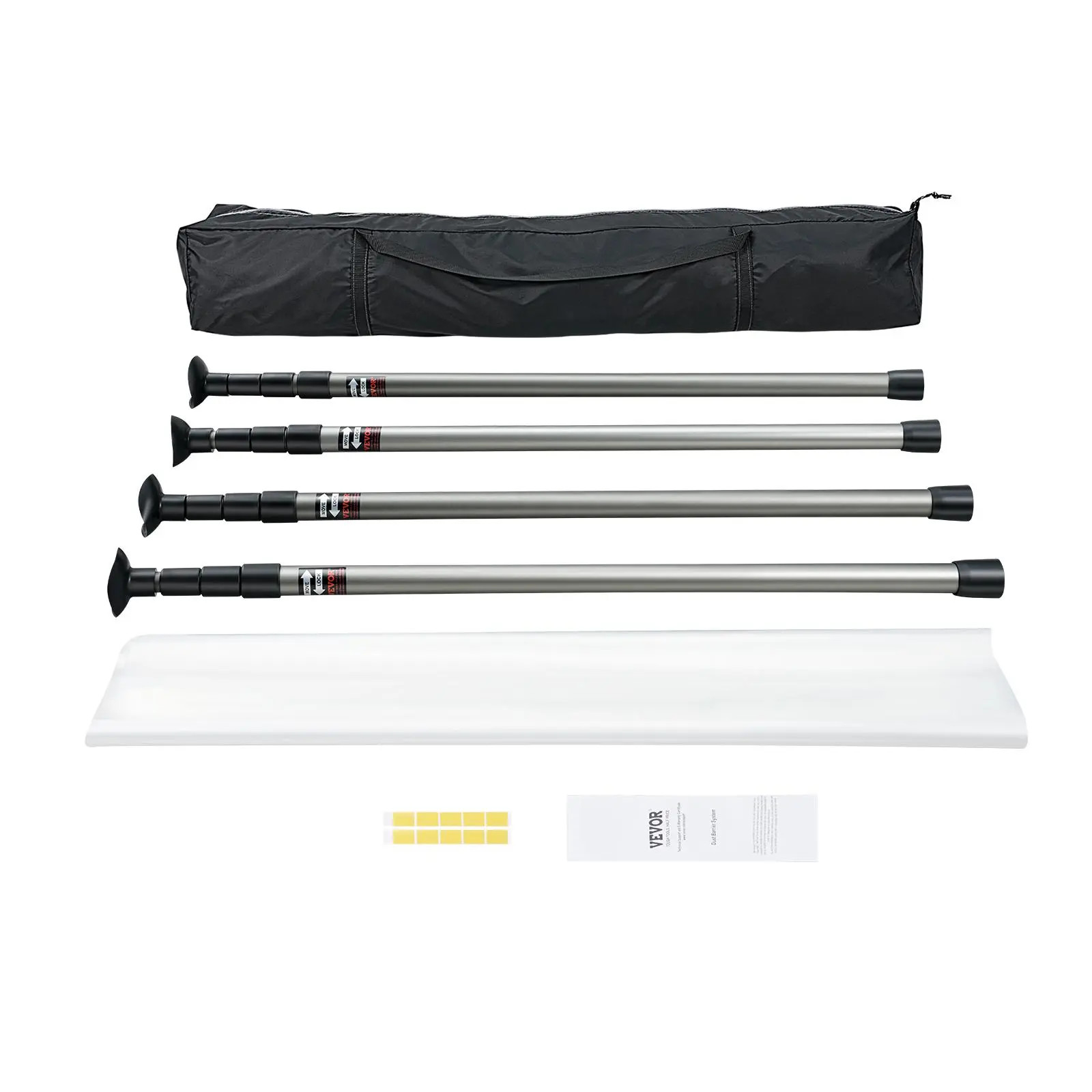4pc 10ft Dust Barrier Telescopic Poles 32.8×13.12ft Film Interior Painting Kit