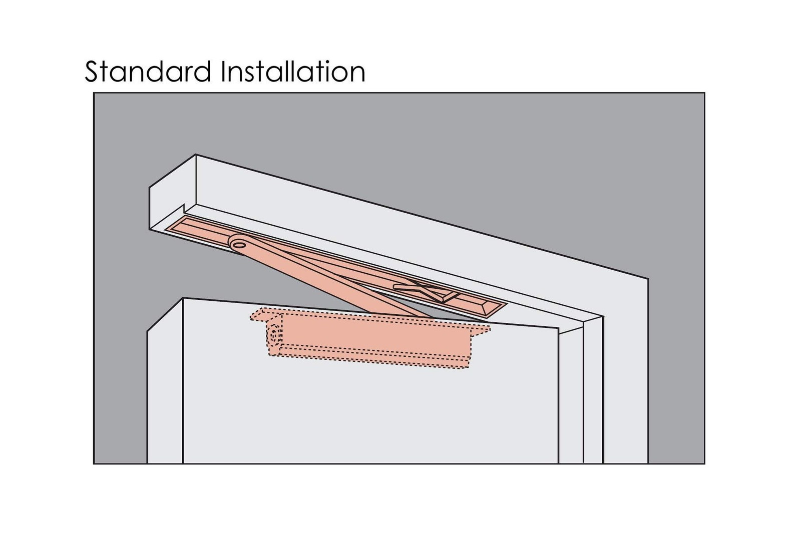 NHN495S Concealed Door Closer, Non-Handed, Heavy-Duty, Up to 220lbs. Doors, D…