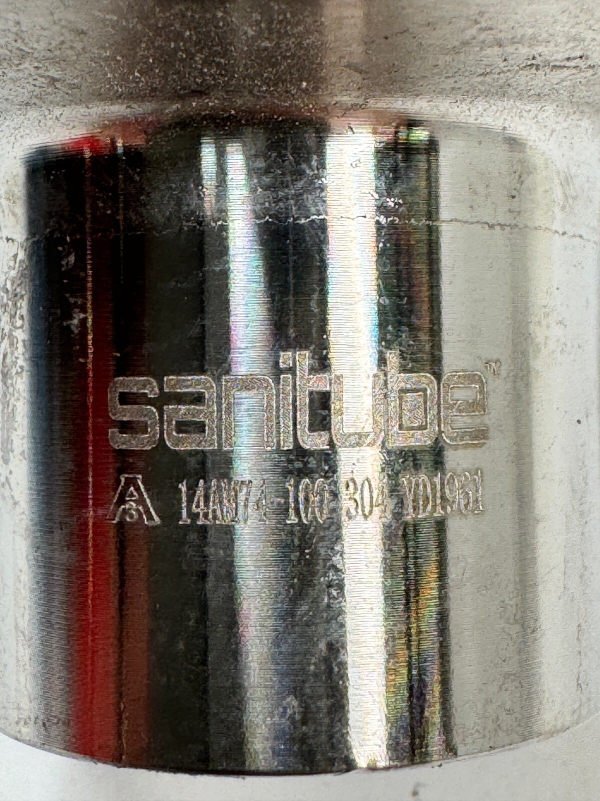 SANITUBE 14AM74-100 Polished Long Weld Clamp Ferrule 304 Stainless Fitting 14AM7