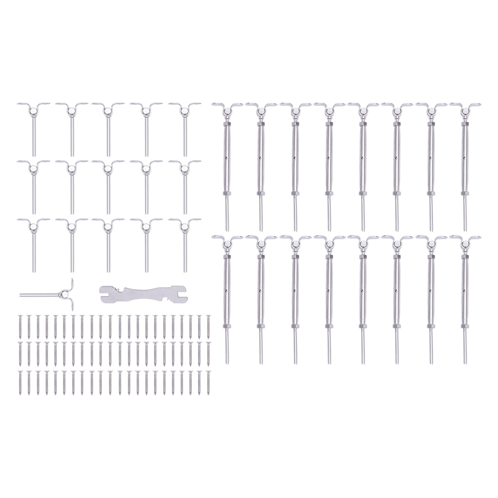 12*Deck 1/8″ Cable Railing Kit Stainless Steel Swage Toggle Turnbuckle Hardware