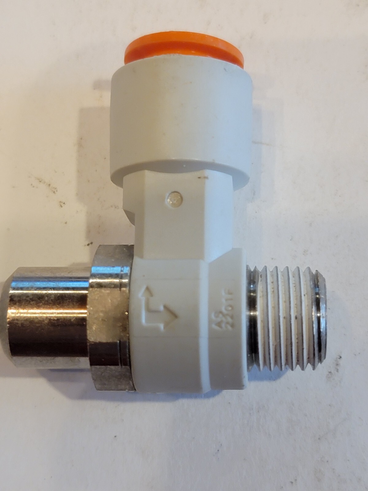 Smc AS2201F-N02-11SD Flow Control Valve,3/8 In Tube,1/4 In, Push Lock Z1