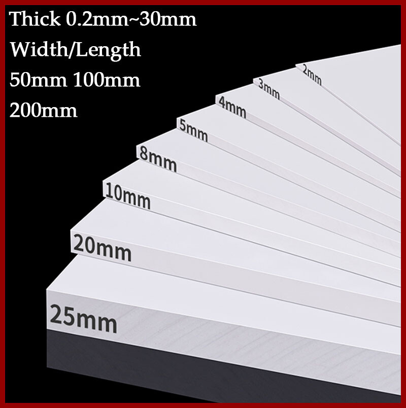 PTFE Sheet Plate High Temperature White Hard Plastics Panel Thickness 0.2mm~30mm