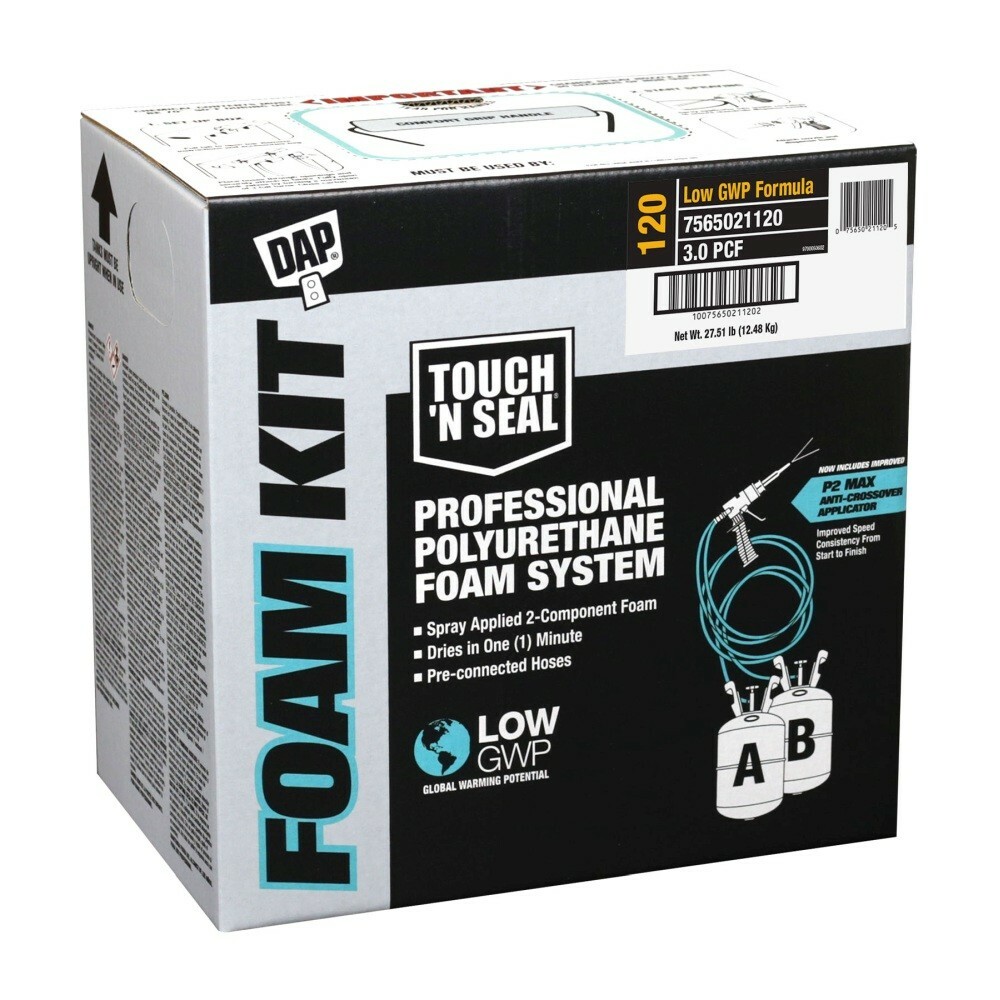 DAP Touch ‘n Seal 120 Low GWP 3.0 PCF FR Closed Cell Spray Foam Insulation Kit