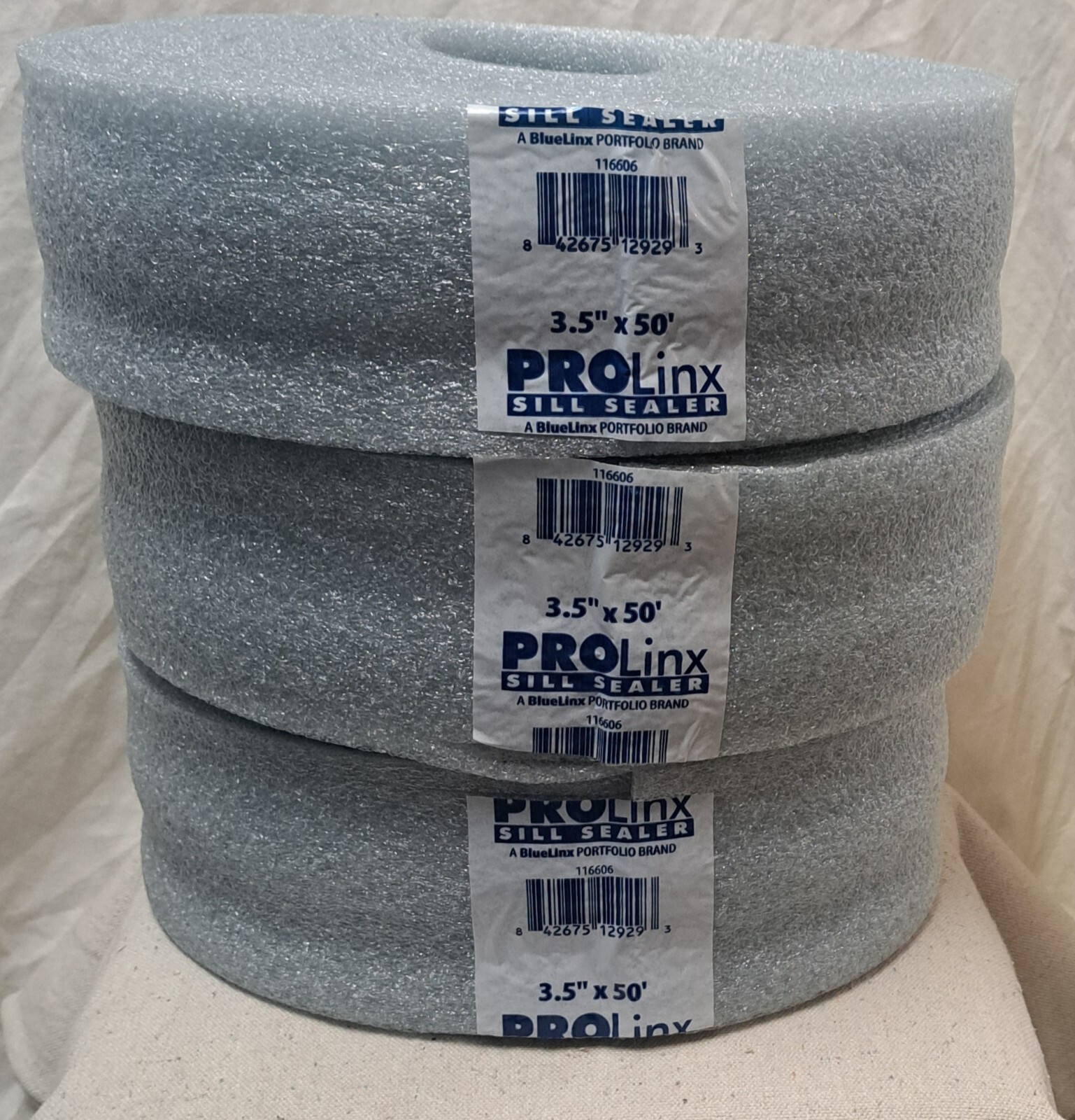 (3 Rolls) PROLinx 3 1/2 in x 50 ft Foam Sill Seal Sealer Plate Gasket, PRO Linx