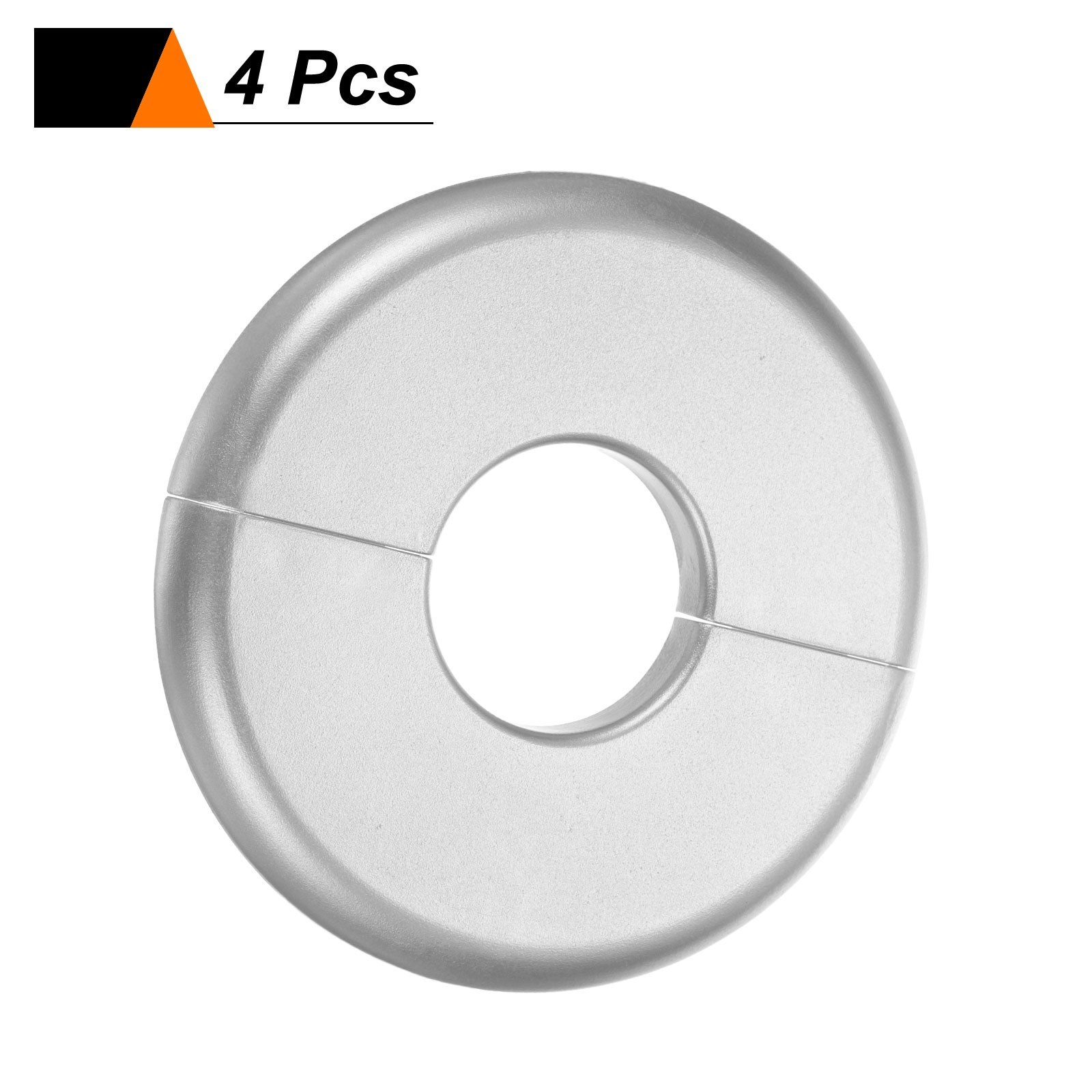 4pcs Wall Split Flange 26.5mm/1″ Self-Adhesive Plumbing Cover Plates, Silver