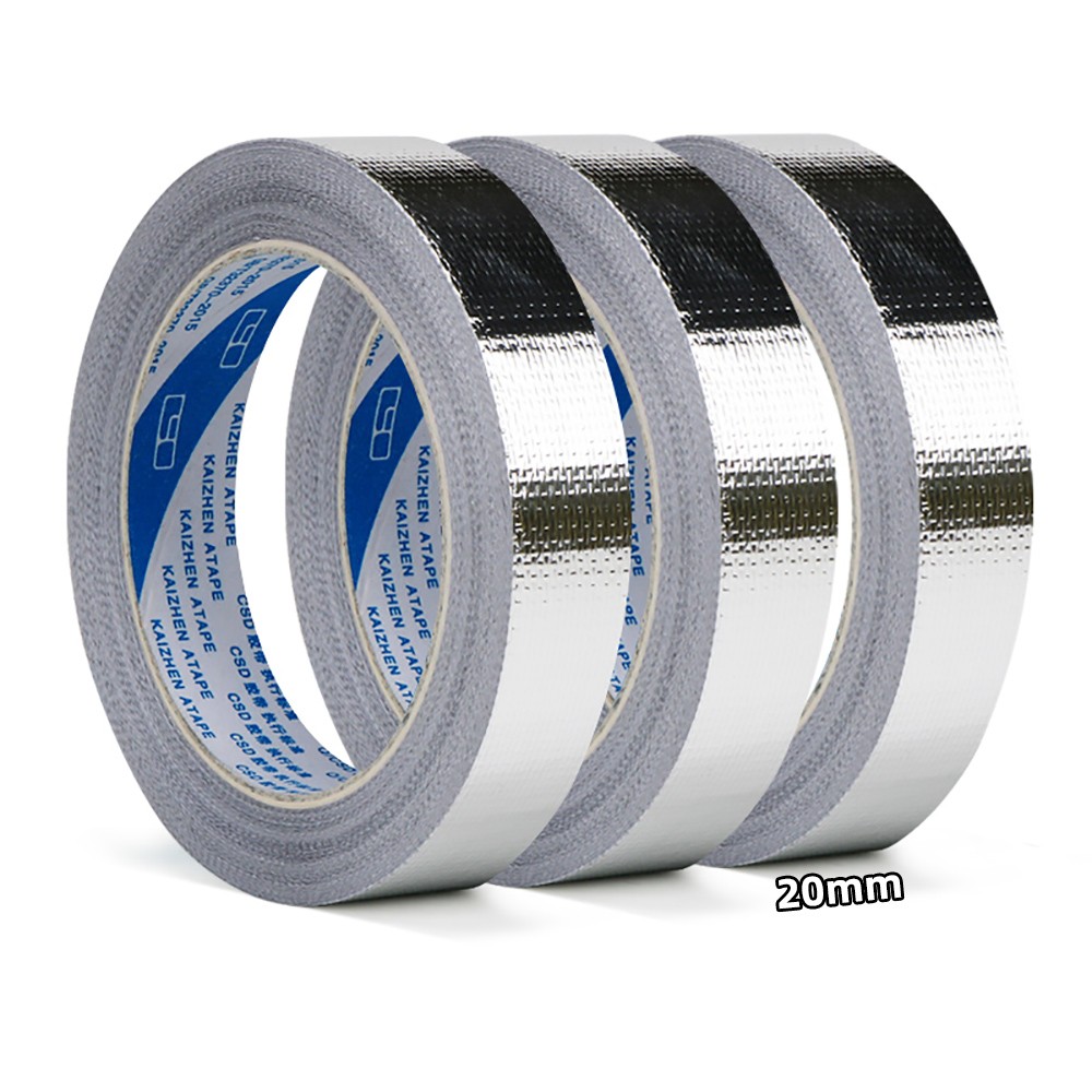Aluminum Reinforced Heat Shield Resistant Wrap Exhaust Pipe Insulation Tape 50M