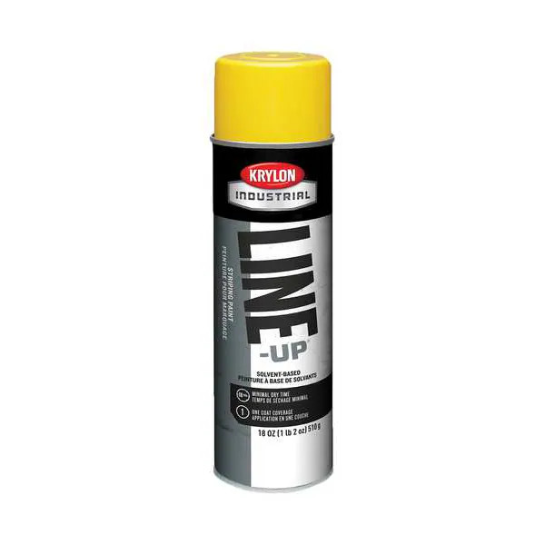 Industrial Pavement Striping Paint, 18 oz., Highway Yellow, Solvent -Based