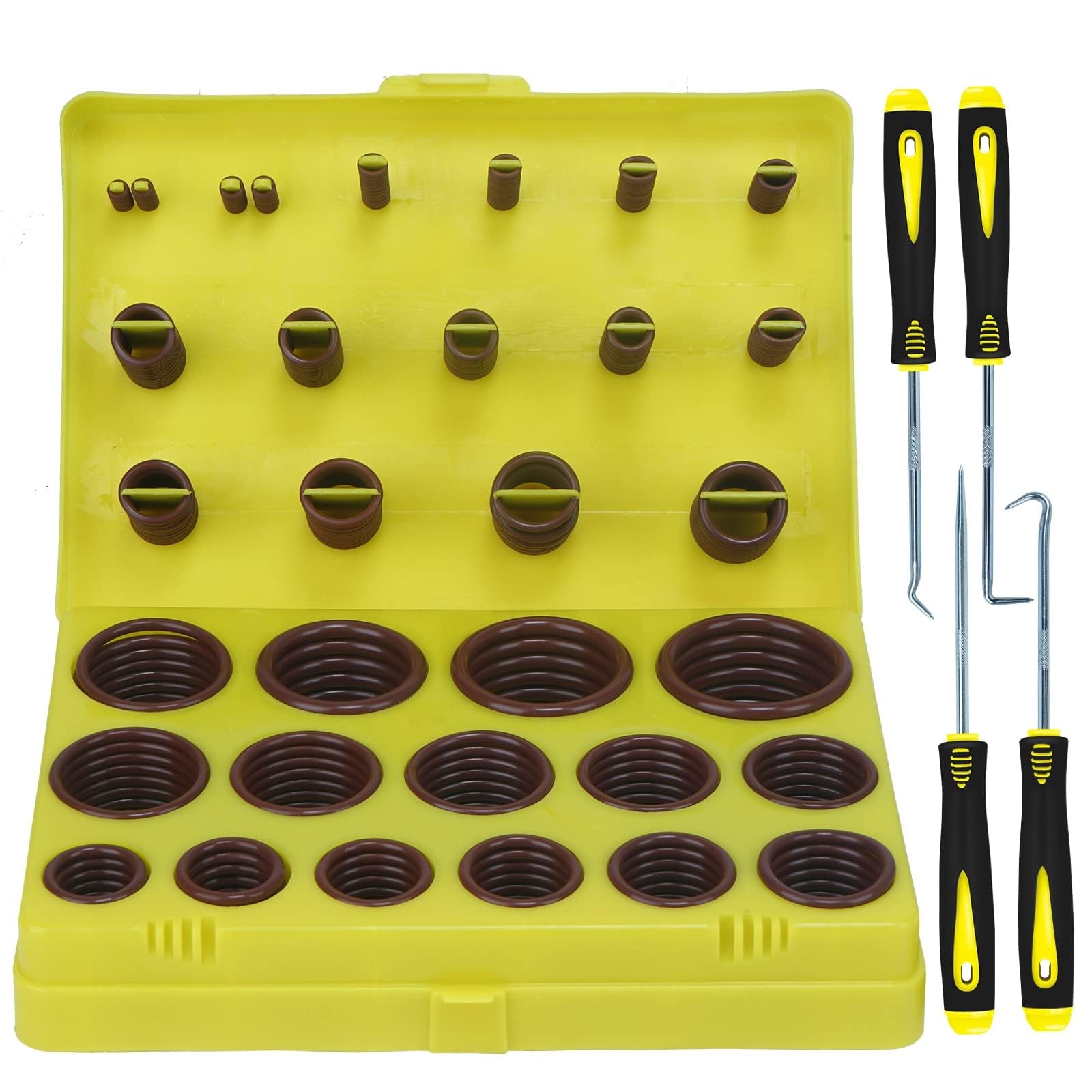 ZDBB 382 PCS SAE FKM Viton O Ring Assortment Kit 30 Sizes Fluorocarbon Brown