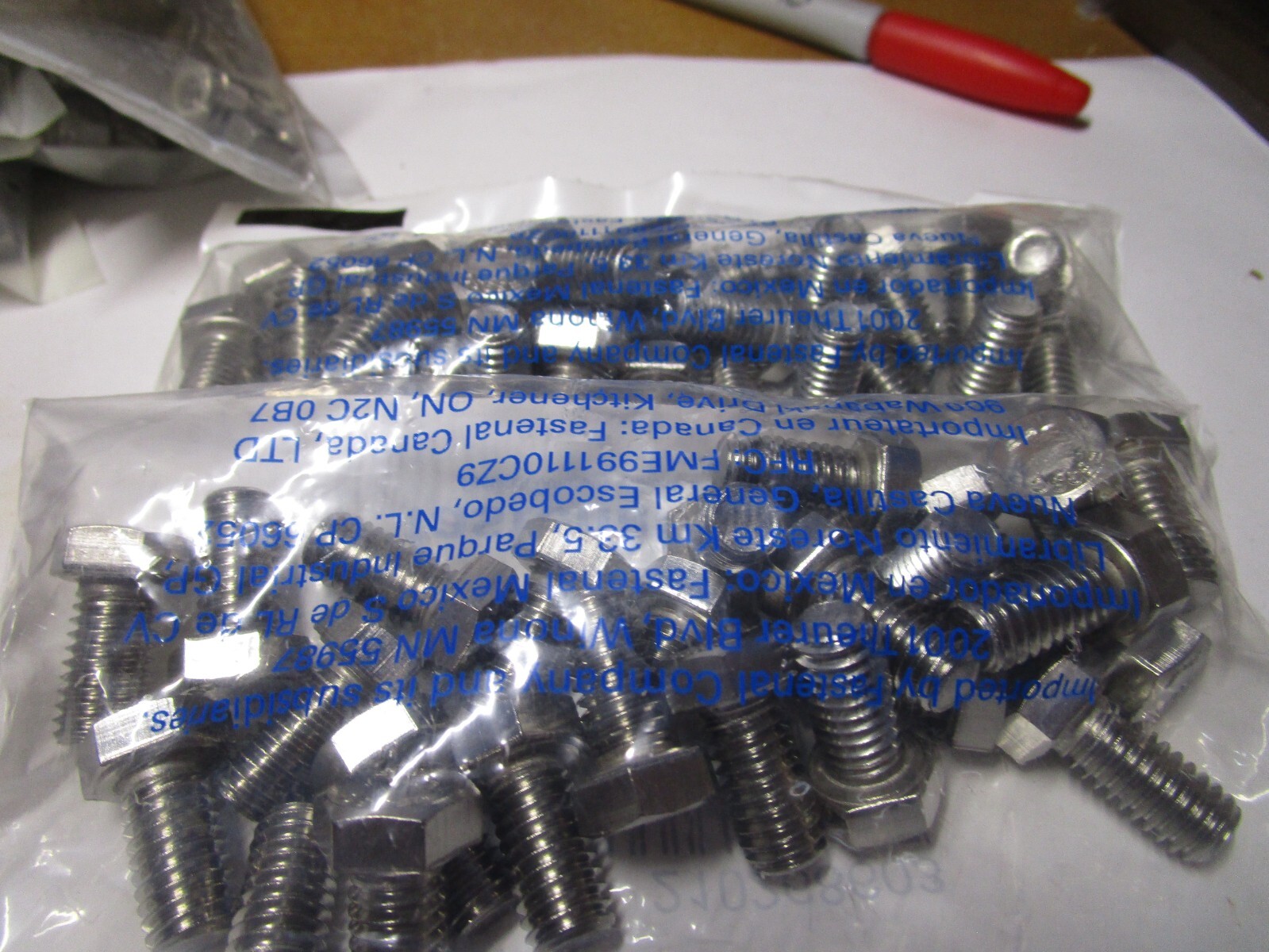 3/8″-16 x 3/4″ ASTM F593 18-8 Stainless Steel Hex Cap Screw QTY 50