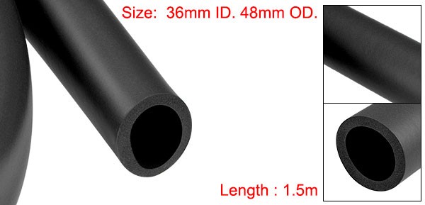 5ft Foam Grip Tubing Handle Grips 36mm ID 6mm Wall Thick Black