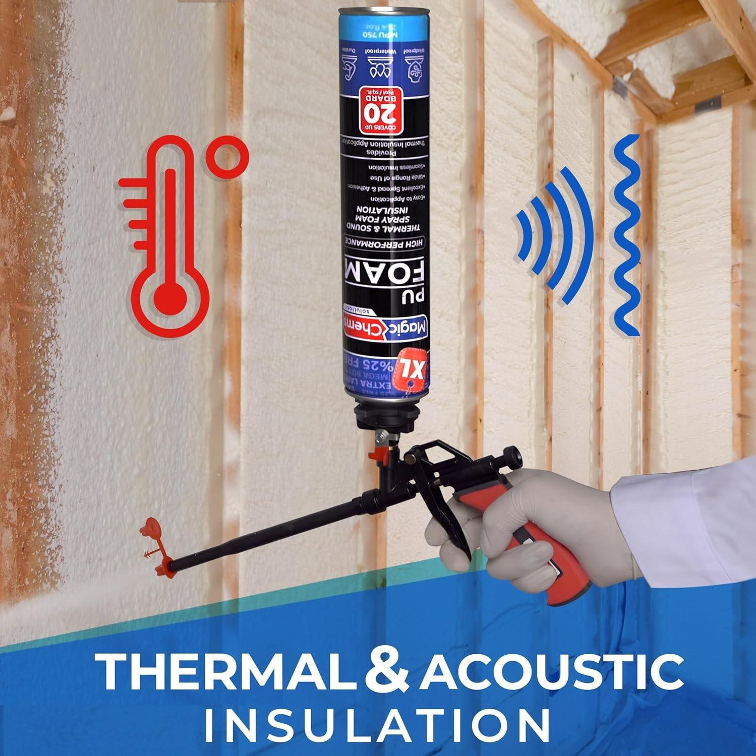 Spray Foam Insulation (18 Pack-25.4 oz) Expanding Foam Sealant