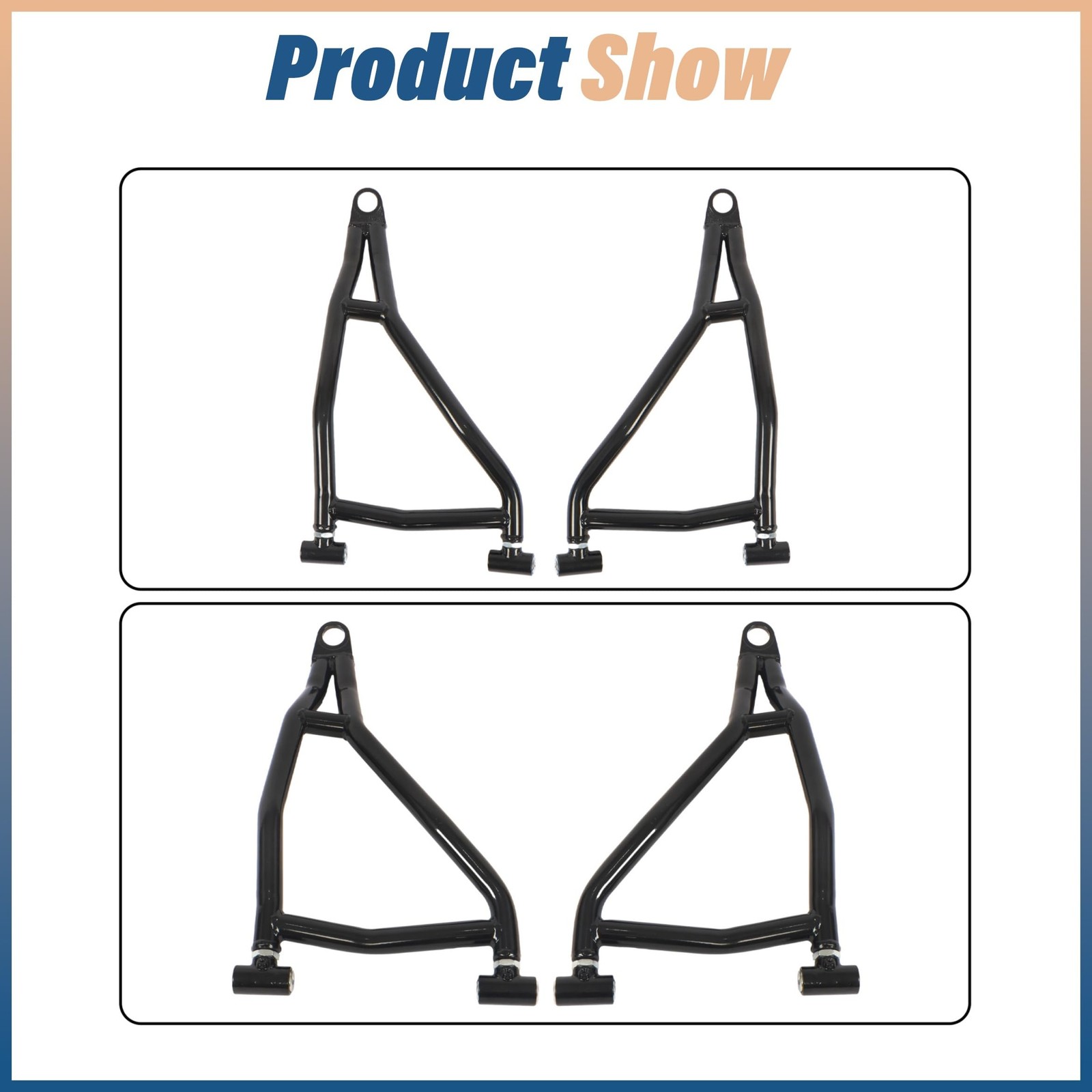Black High Clearance Lower A Arms Replacement for Polaris RZR XP 1000 2014-2023
