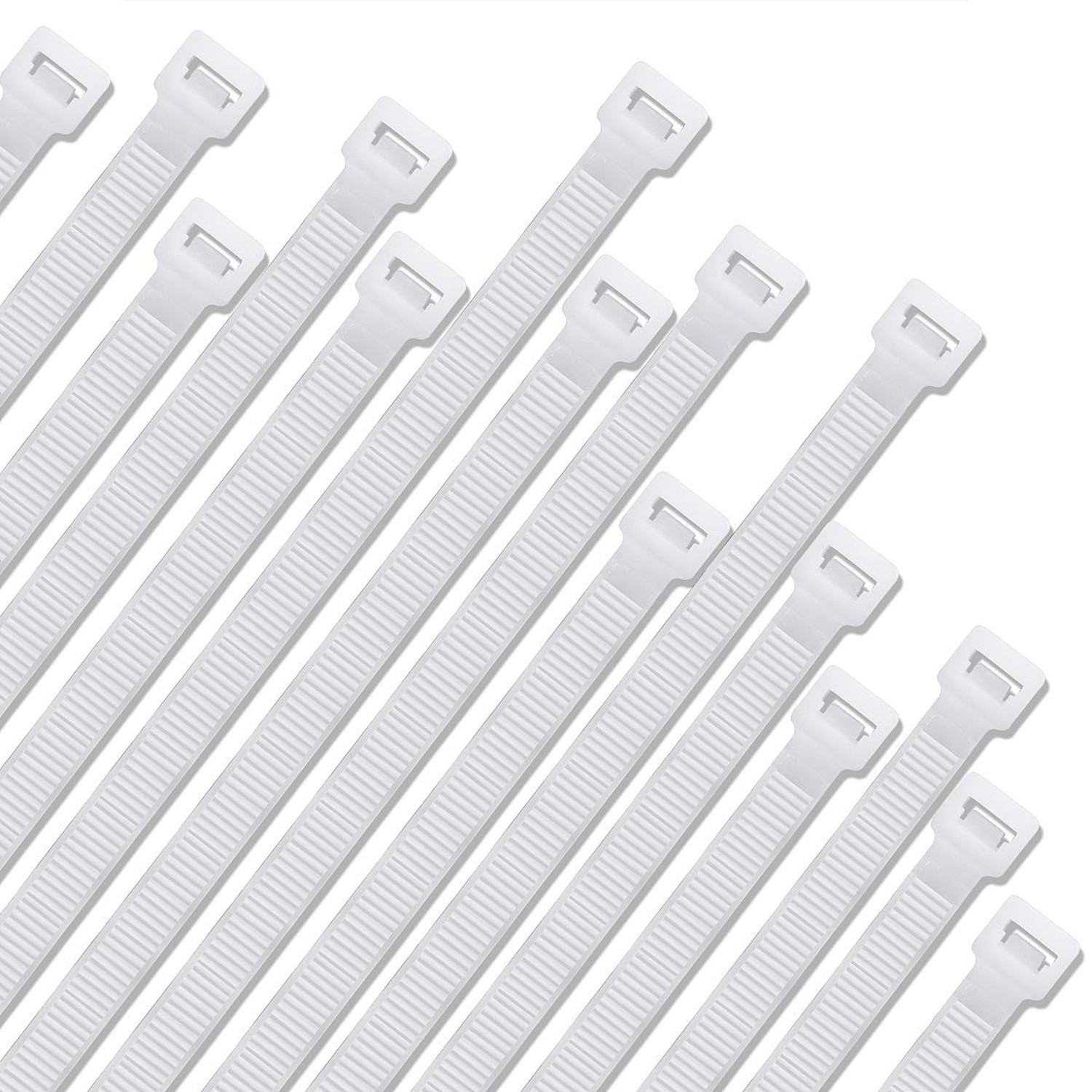 Zip Ties Heavy Duty Nylon Self-locking Wire Ties 30 Pack – White (24 Inch)