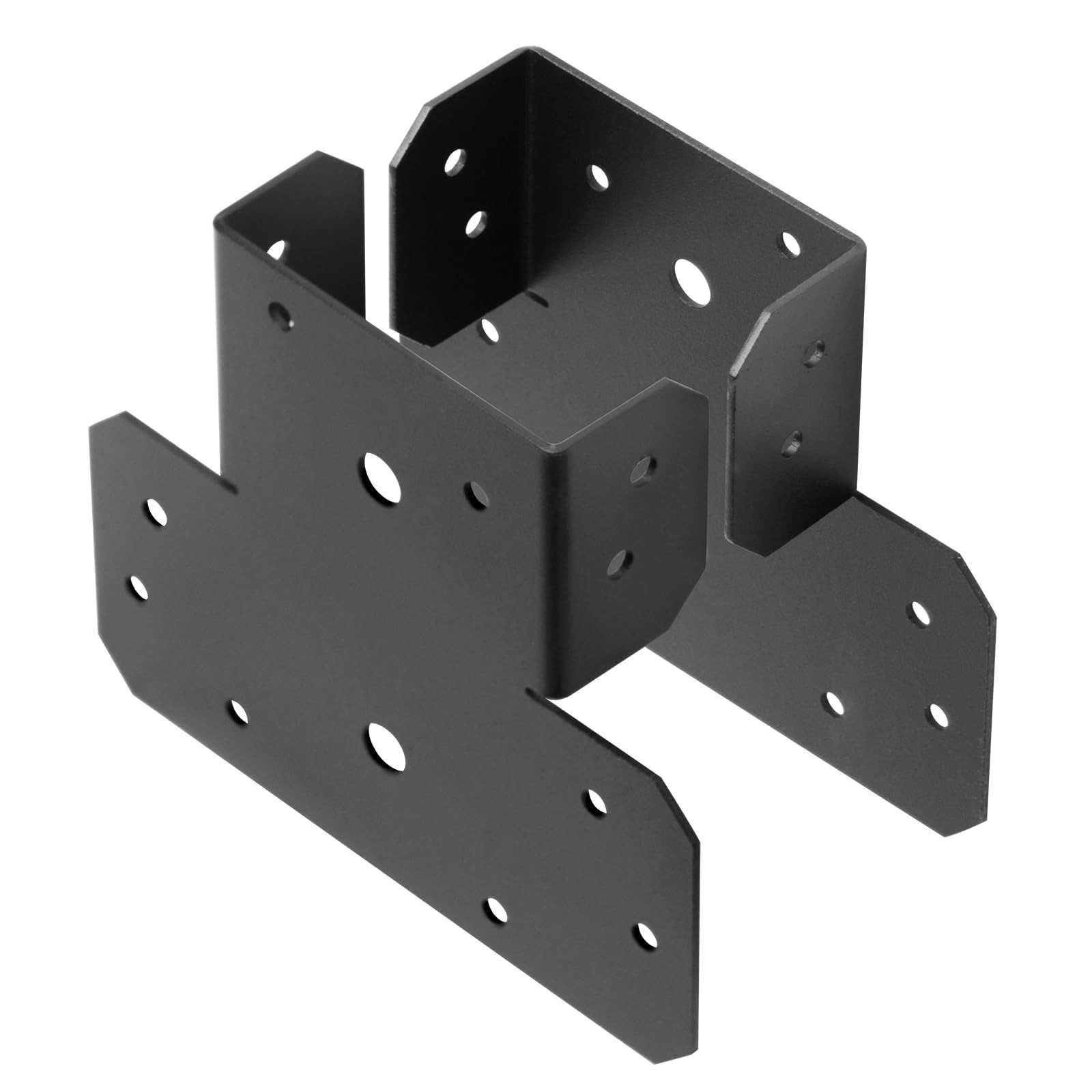 8 Pcs 4×4 Black T Shape Post and Beam Connector, Truss Roof Tie Pergola Brack…