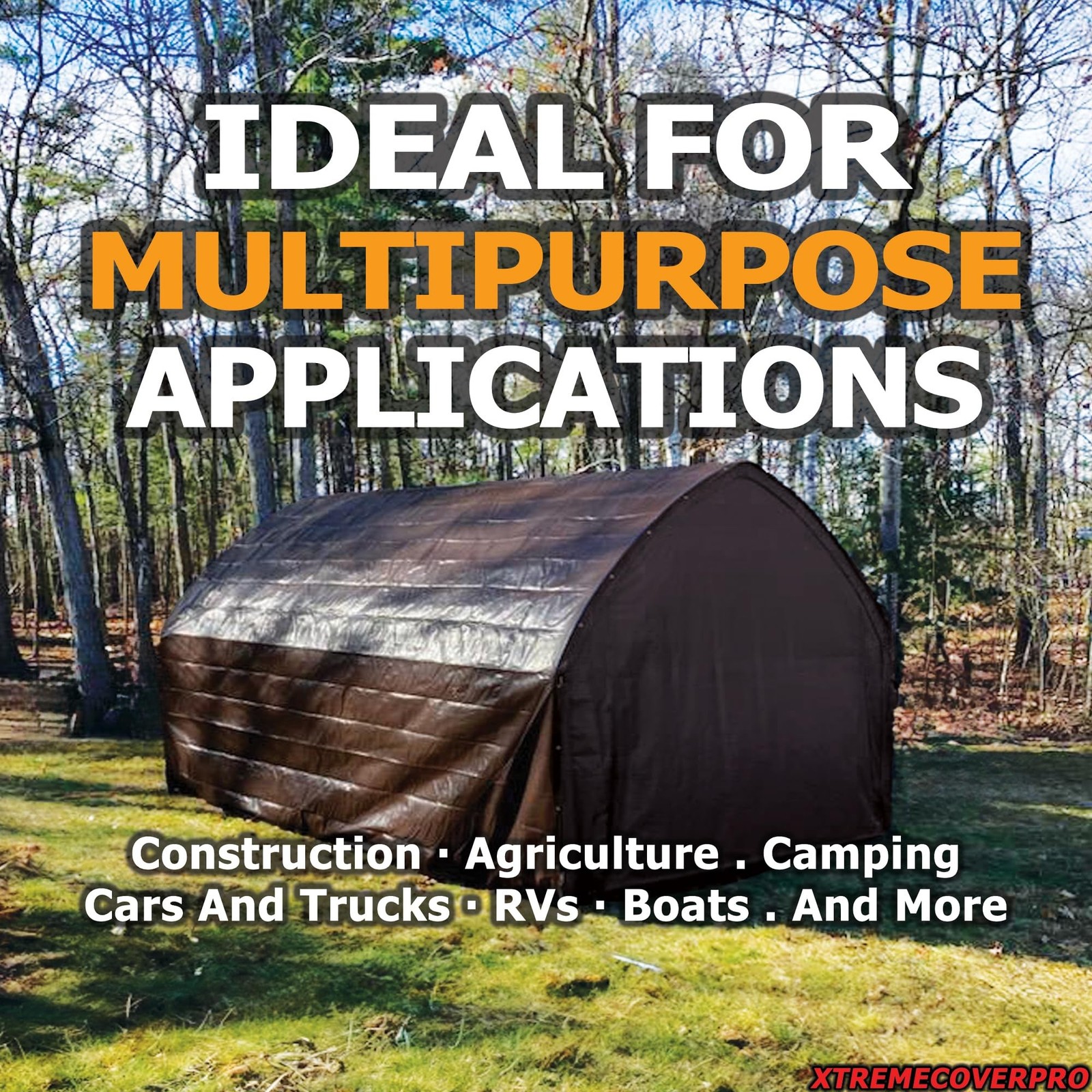 10′ x 20′ Brown Super Ultra Heavy-Duty Tarp– 20 Mil Waterproof & UV-Resist